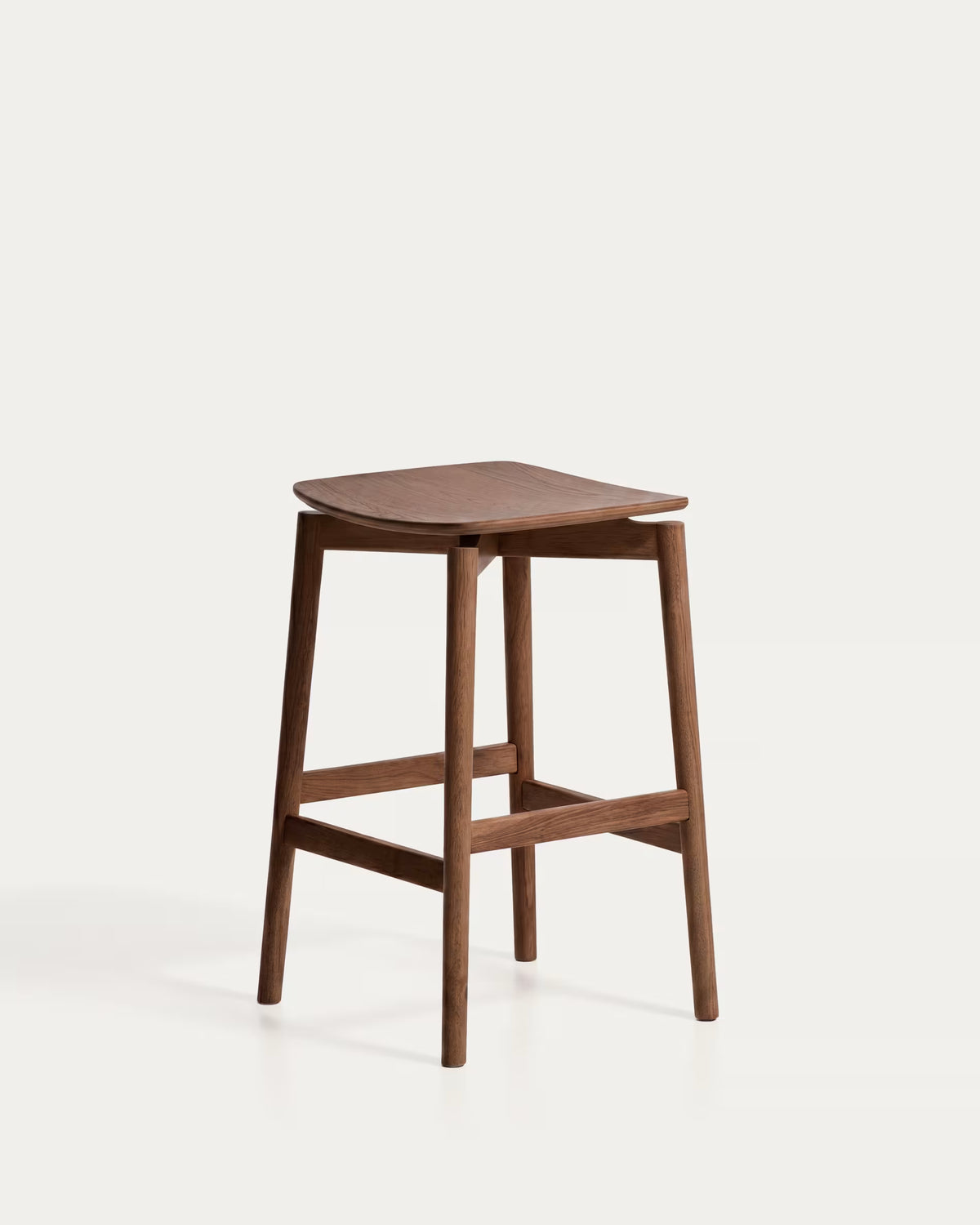 Hocker EVERA, dunkles Eichenfurnier