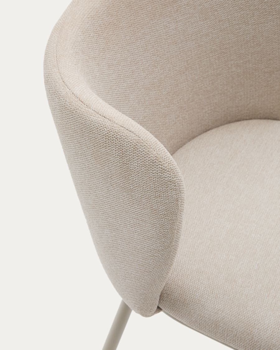 Chair in the ciselia beige in the Sielilian fabric with a beige base