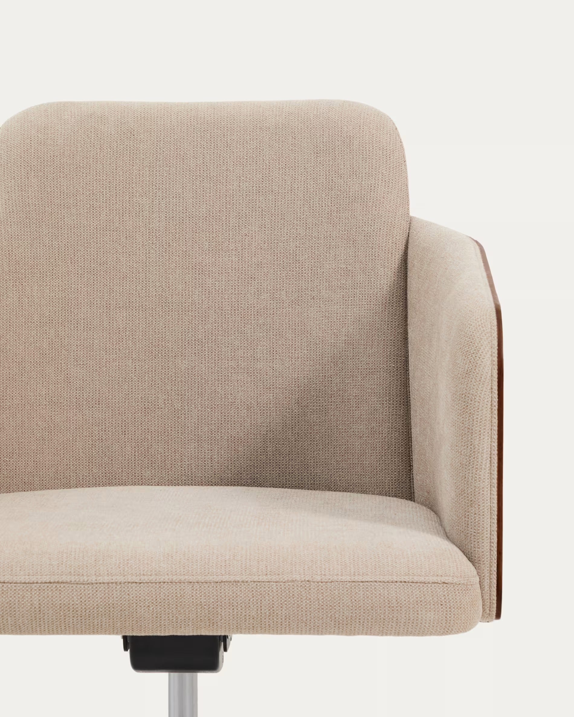 Bürostuhl MADAI braunes Chenille mit schwarzem Fuß und Rollen