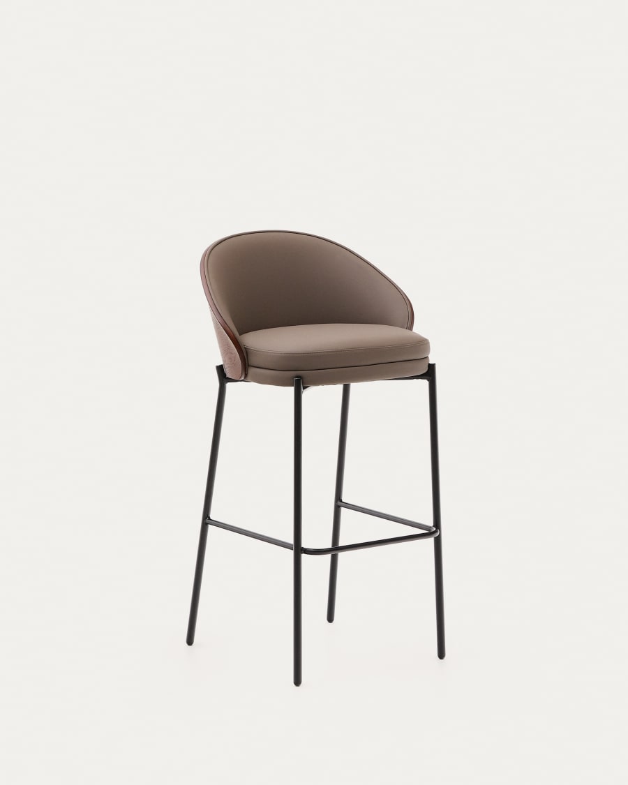 Eama Bar Bar Chair with a nut finish