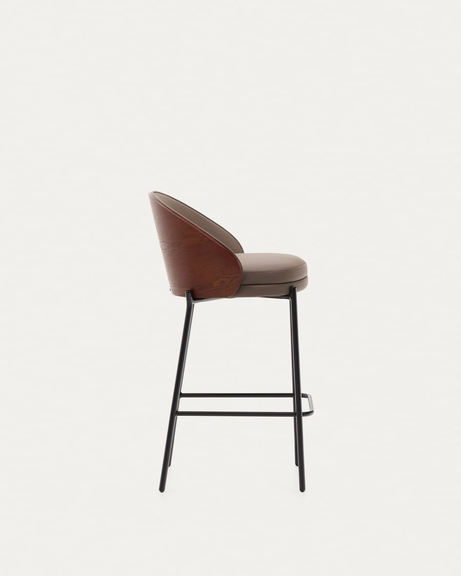 Eama Bar Bar Chair with a nut finish