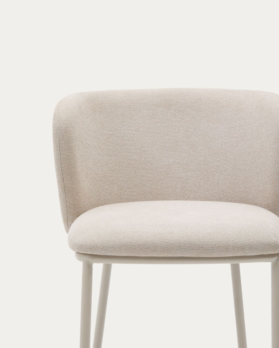 Ciselia beige bar chair with a beige base