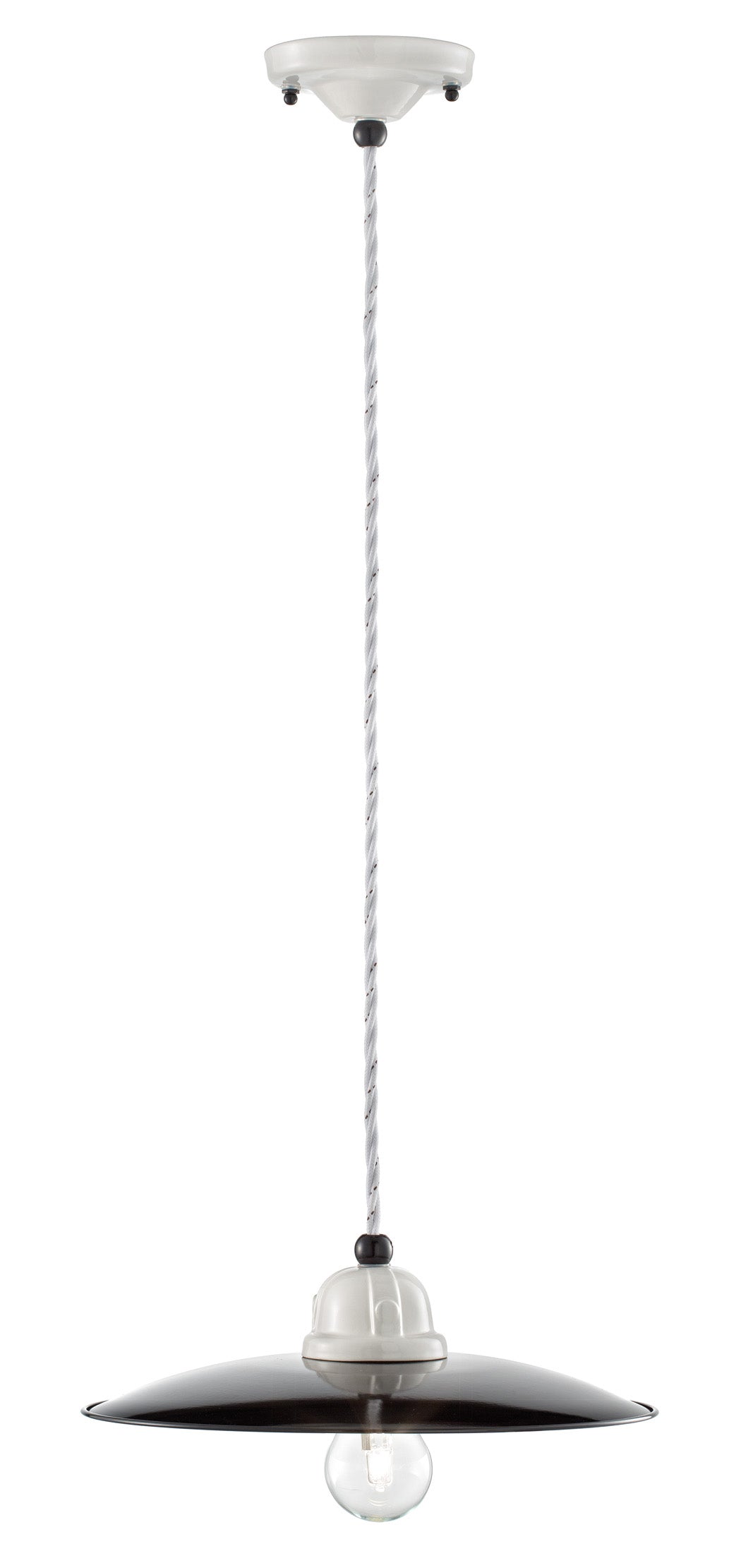 B&W ceramic pendant lamp black and white