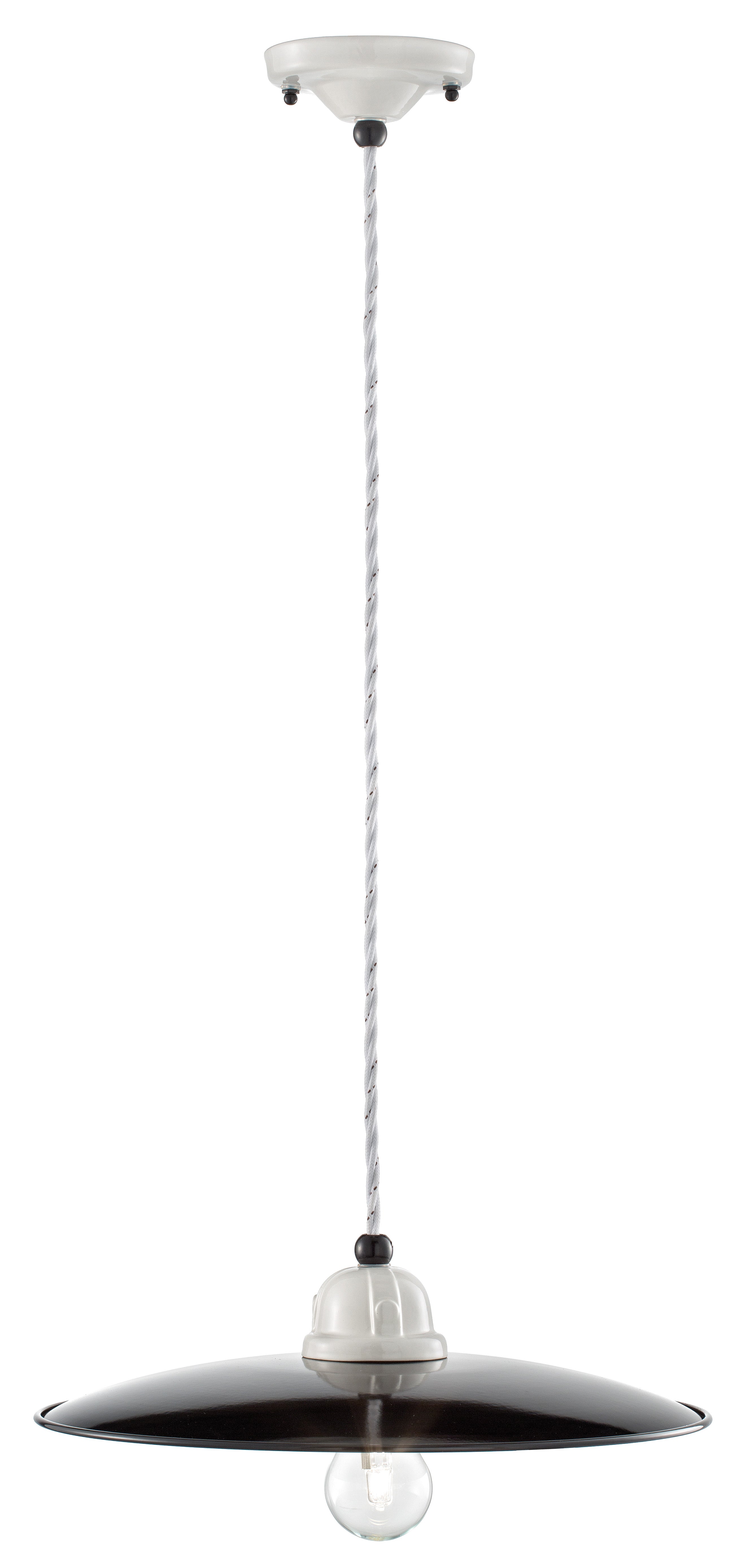 B&amp;W Keramik Pendelleuchte schwarz-weiß 