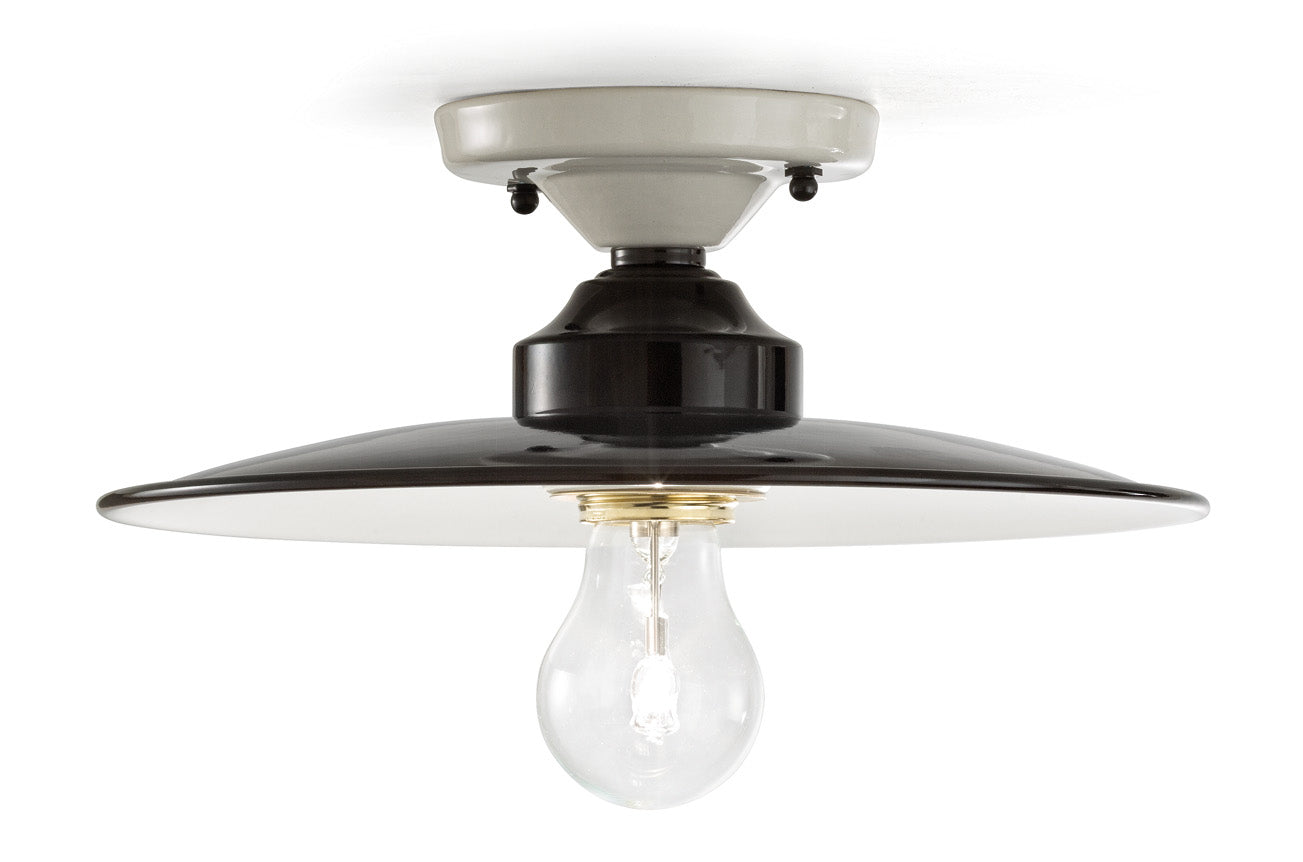 B&W ceramic ceiling lamp black and white
