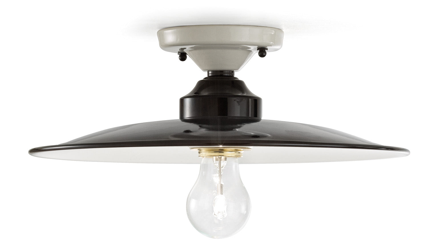 B&W ceramic ceiling lamp black and white