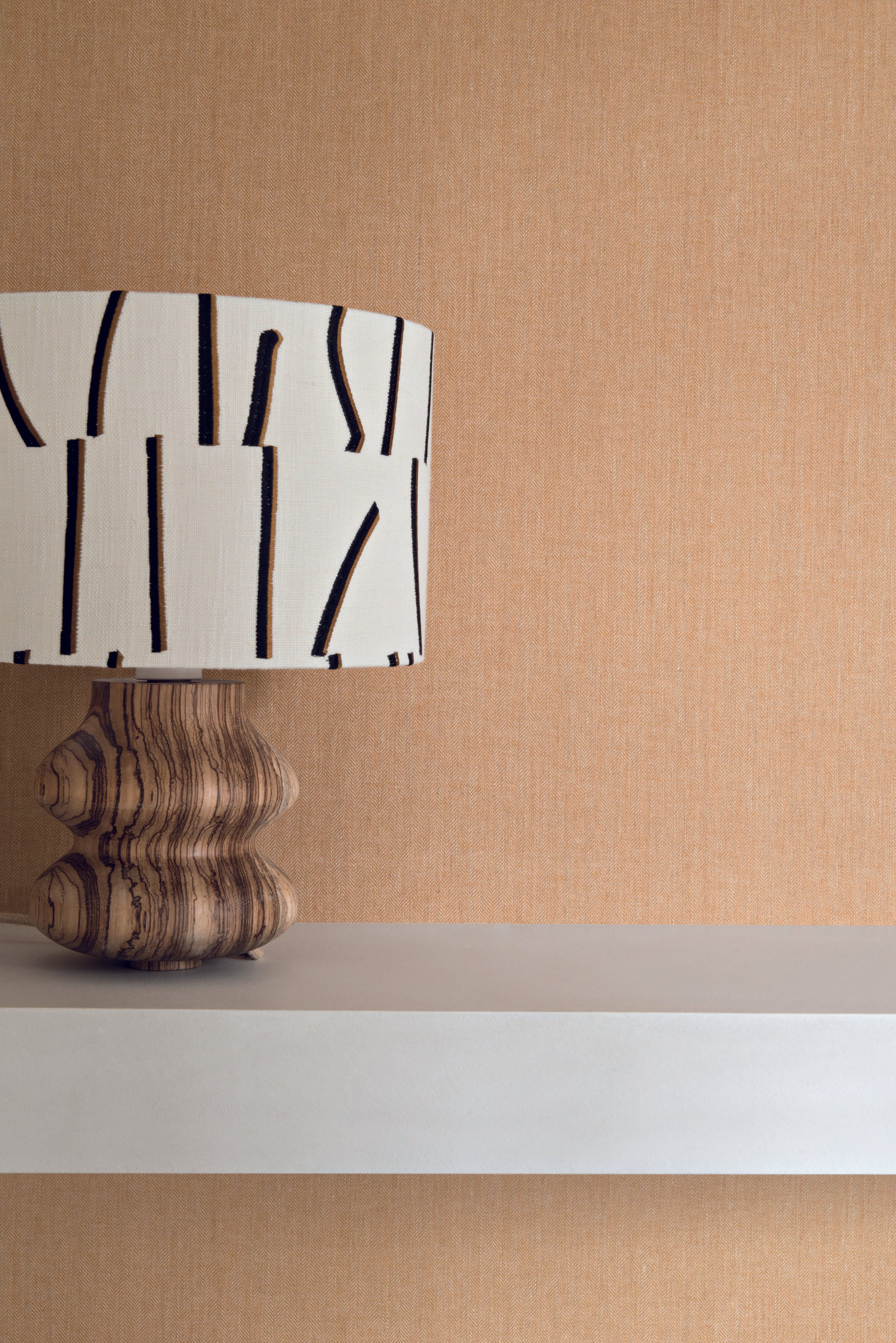 Textilstruktur-Tapete imitiert Fischgrät VELIN - NUAGE himmelblau