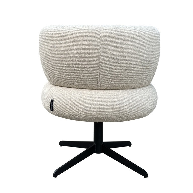 Alexis beige office chair with a black base