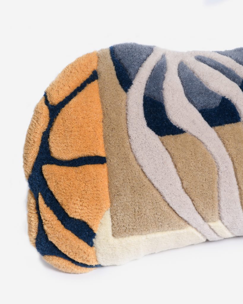 CORAL decorative pillow beige with orange