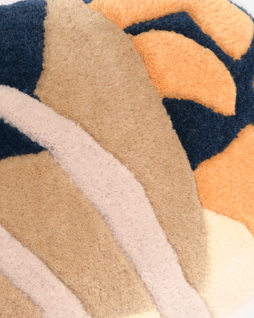 Dekokissen CORAL beige mit orange