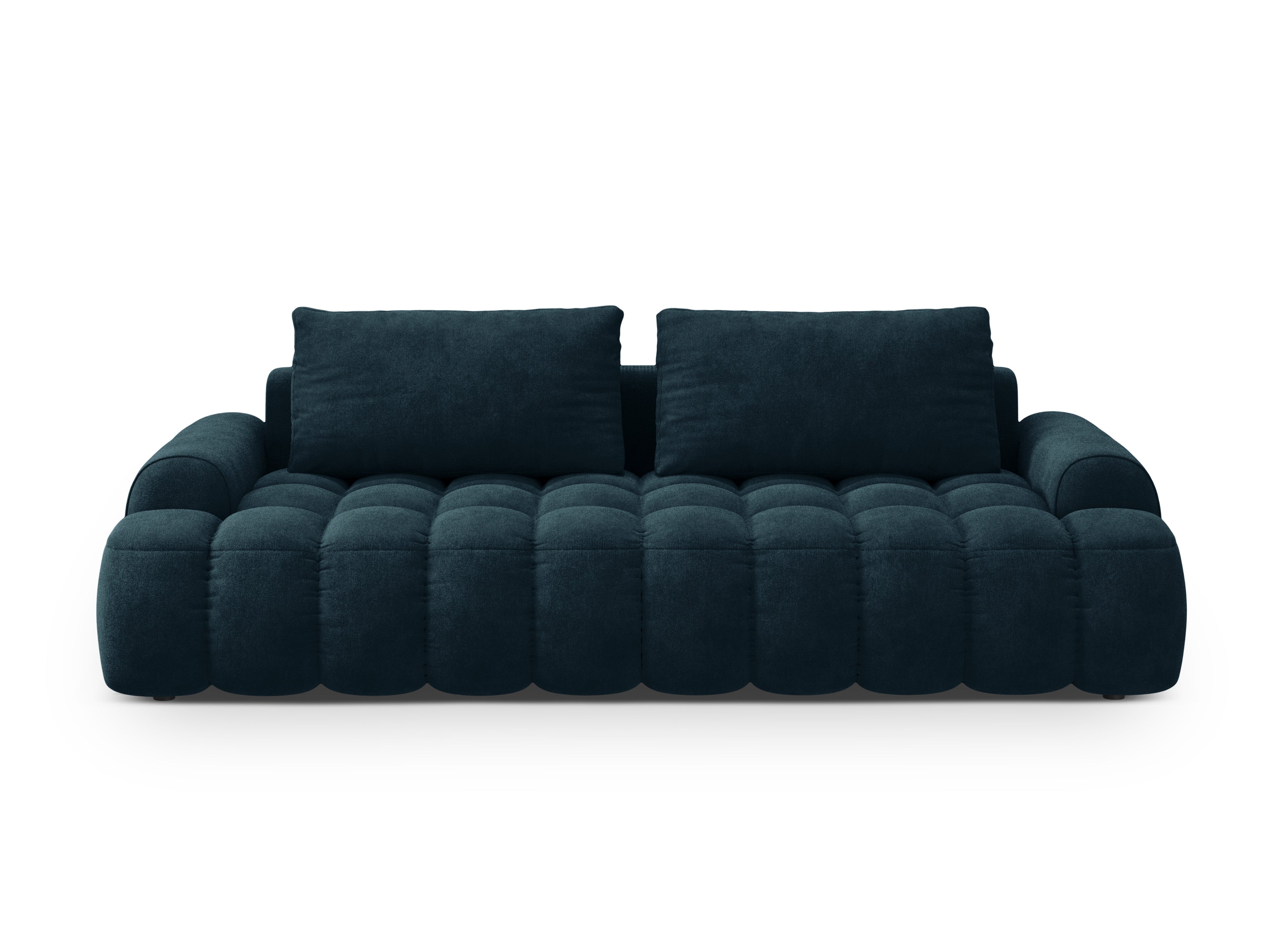 Sofa aus Samt mit Schlaf-Funktion für 4 Personen LINZ petrol