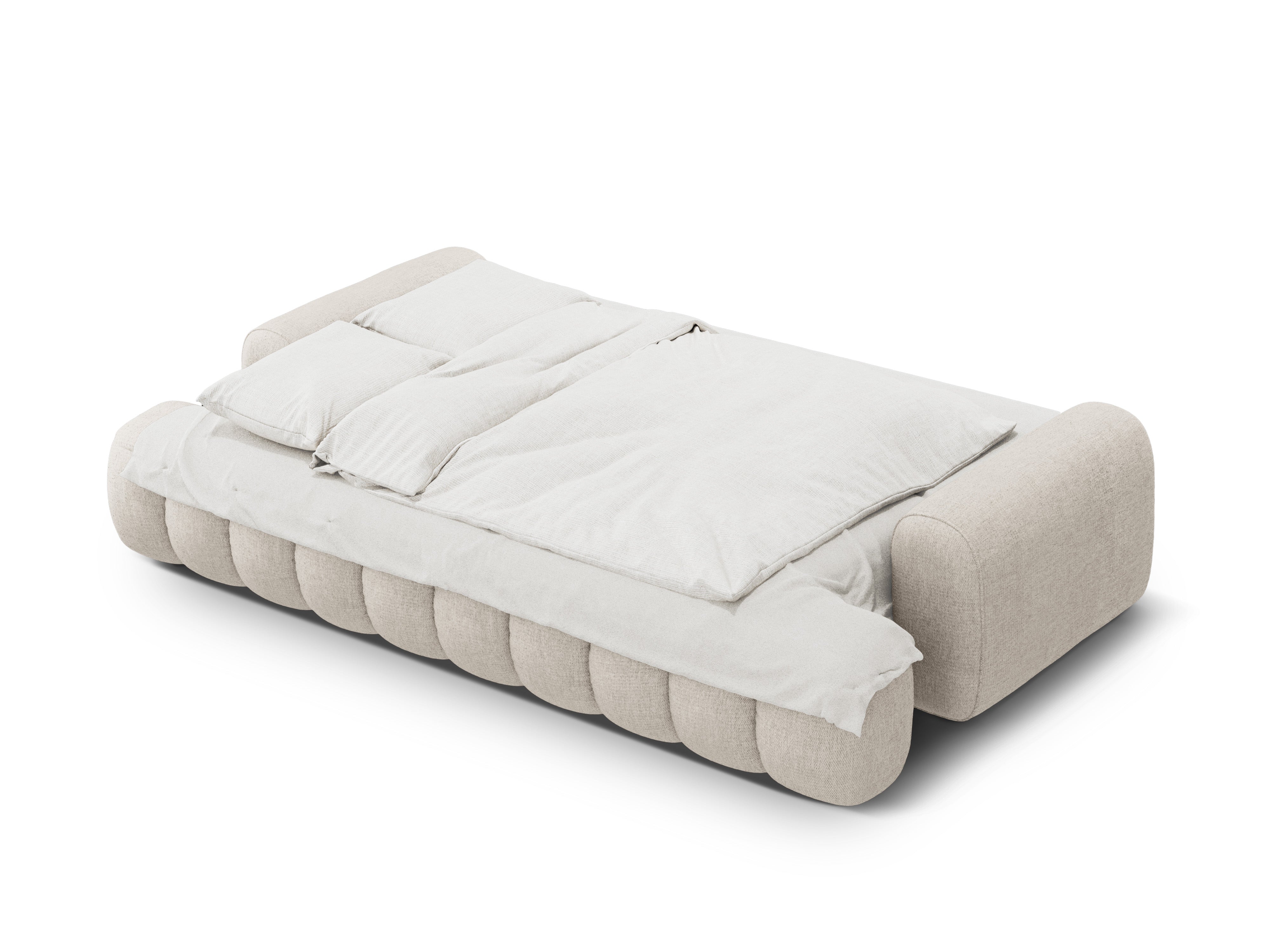 Sofa with sleeping function for 4 people LINZ cream