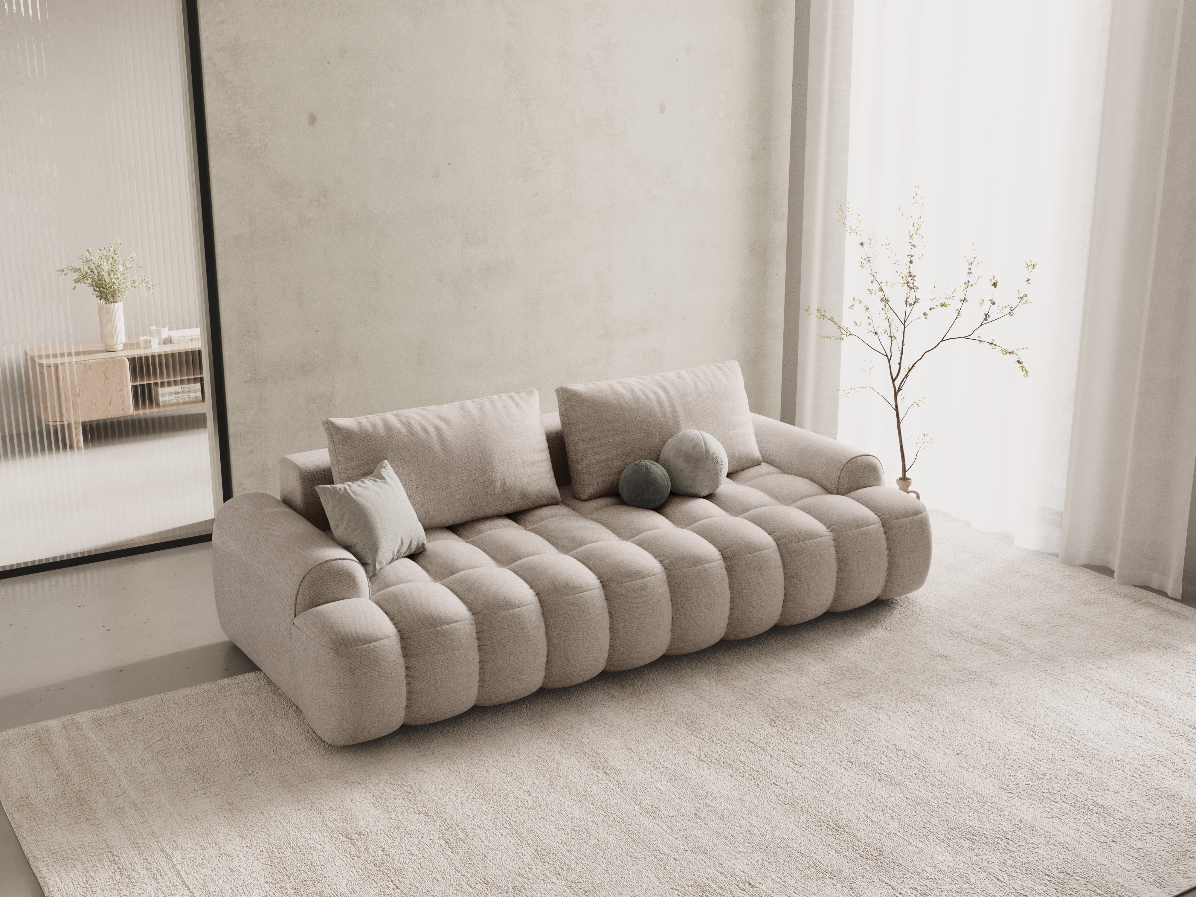 Sofa with sleeping function for 4 people LINZ sand