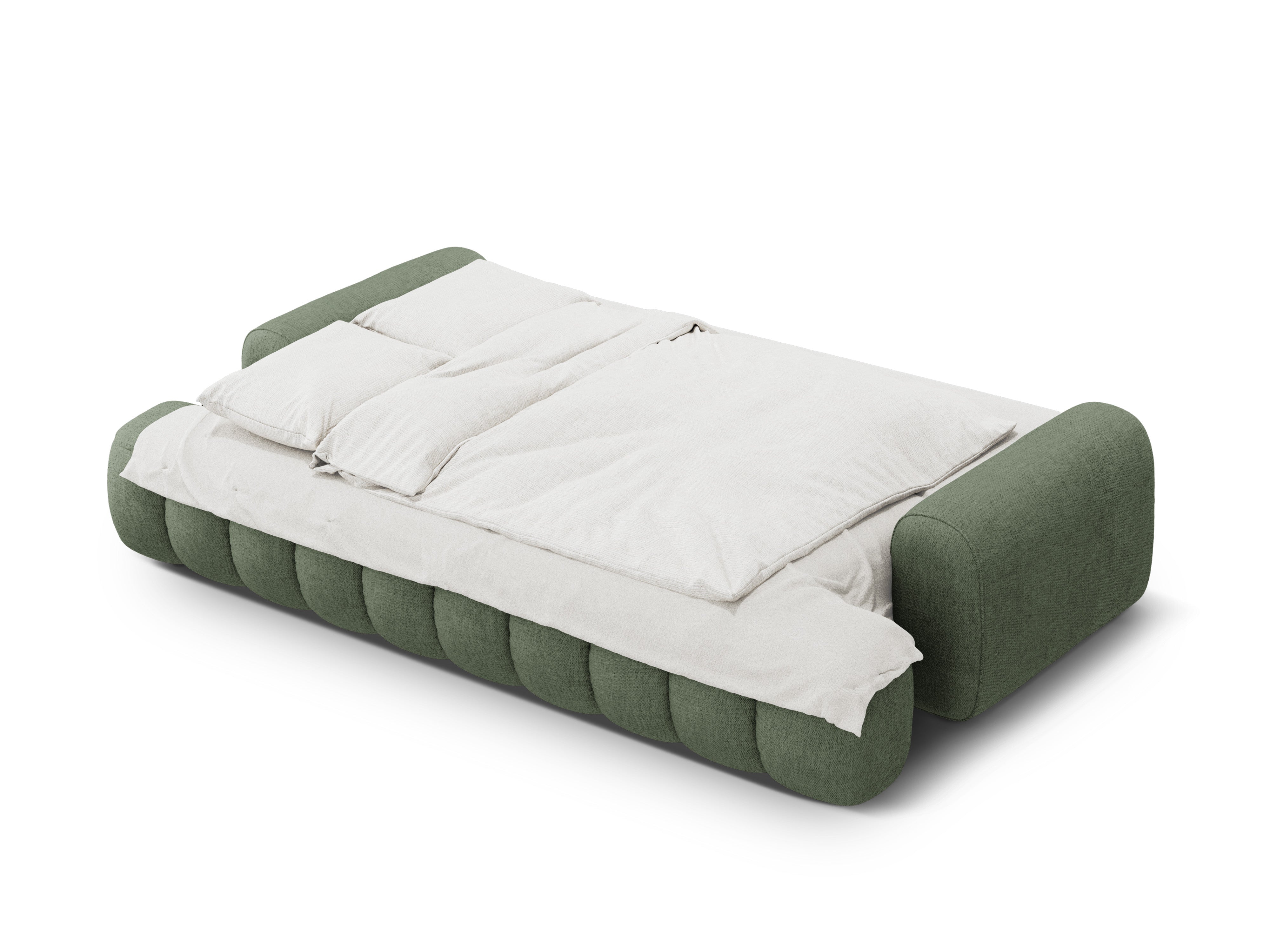 Sofa mit Schlaffunktion für 4 Personen LINZ olivgrün