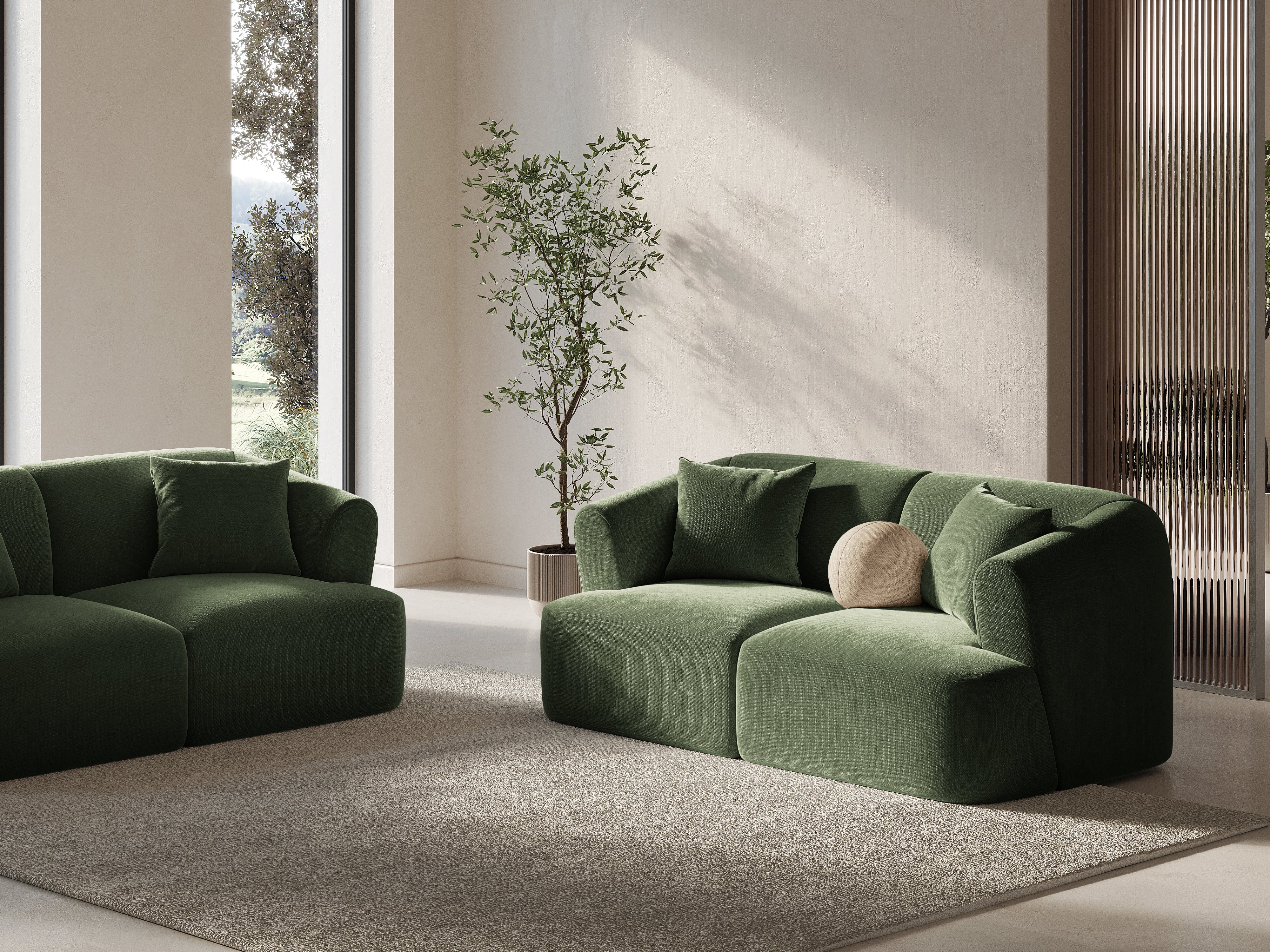 Sofa 2-sitzig CAMPI schwarzes Cord