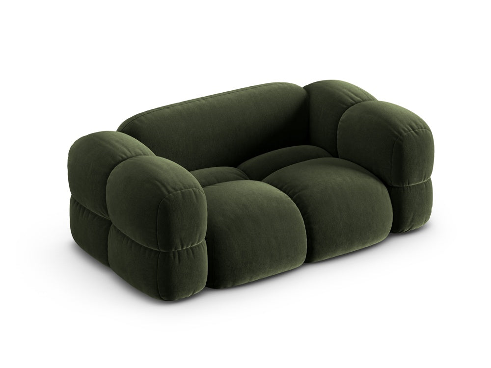 Sofa 2-sitzig aus Samt LORETTO grün