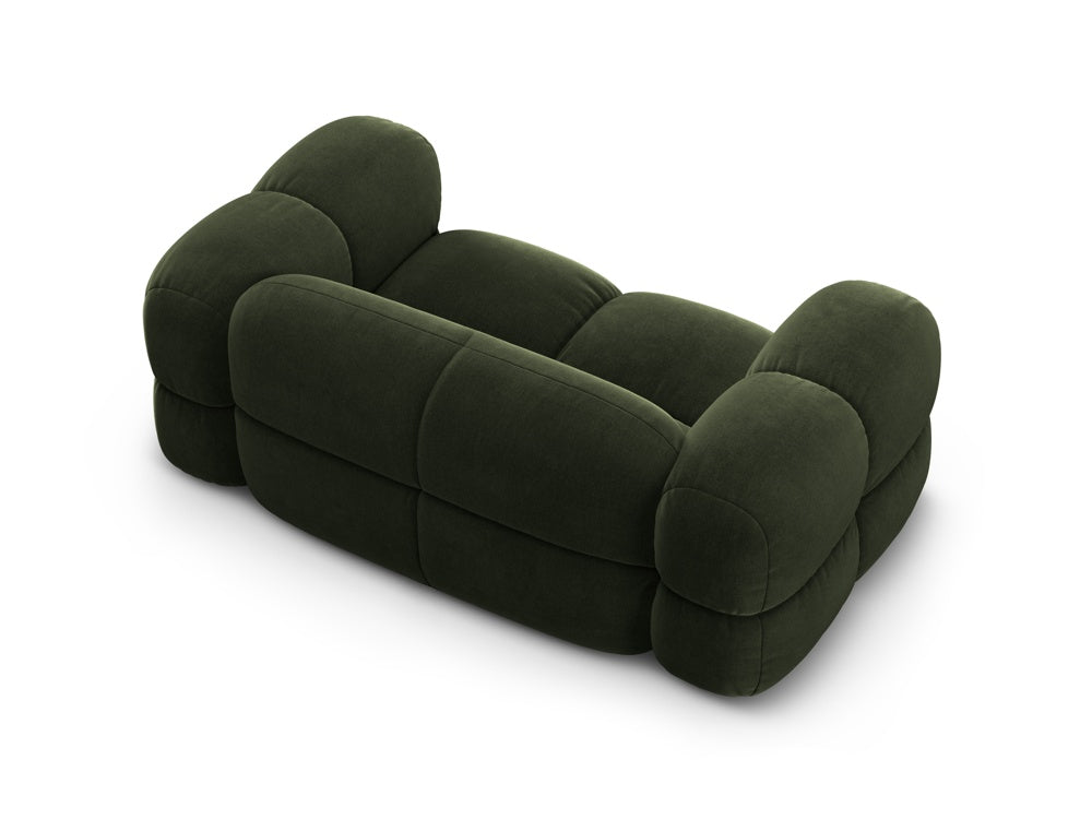 Sofa 2-sitzig aus Samt LORETTO grün