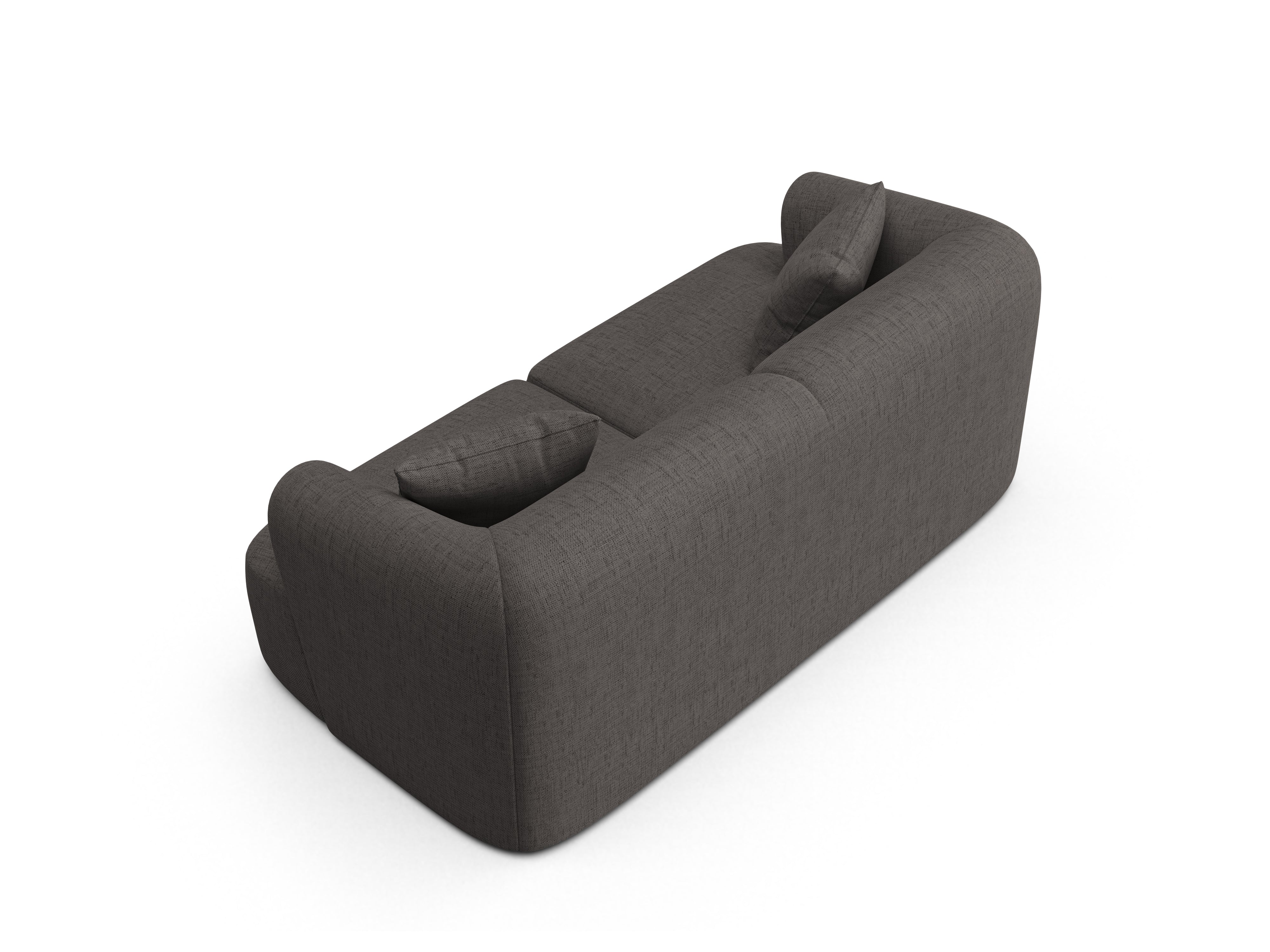 Sofa 2-sitzig CAMPI graues Chenille