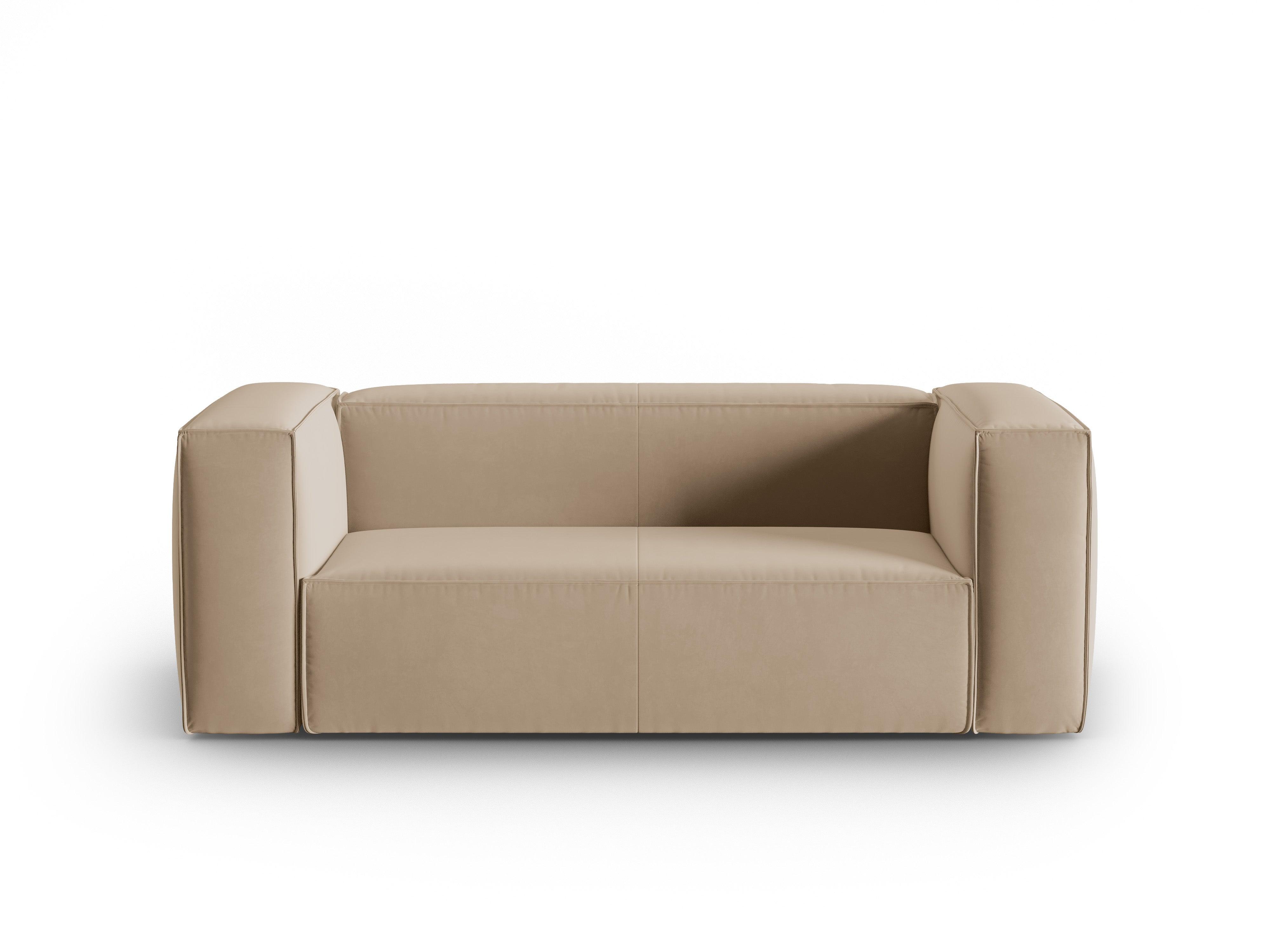 Samt 2-Sitzer-Sofa MACKAY sand