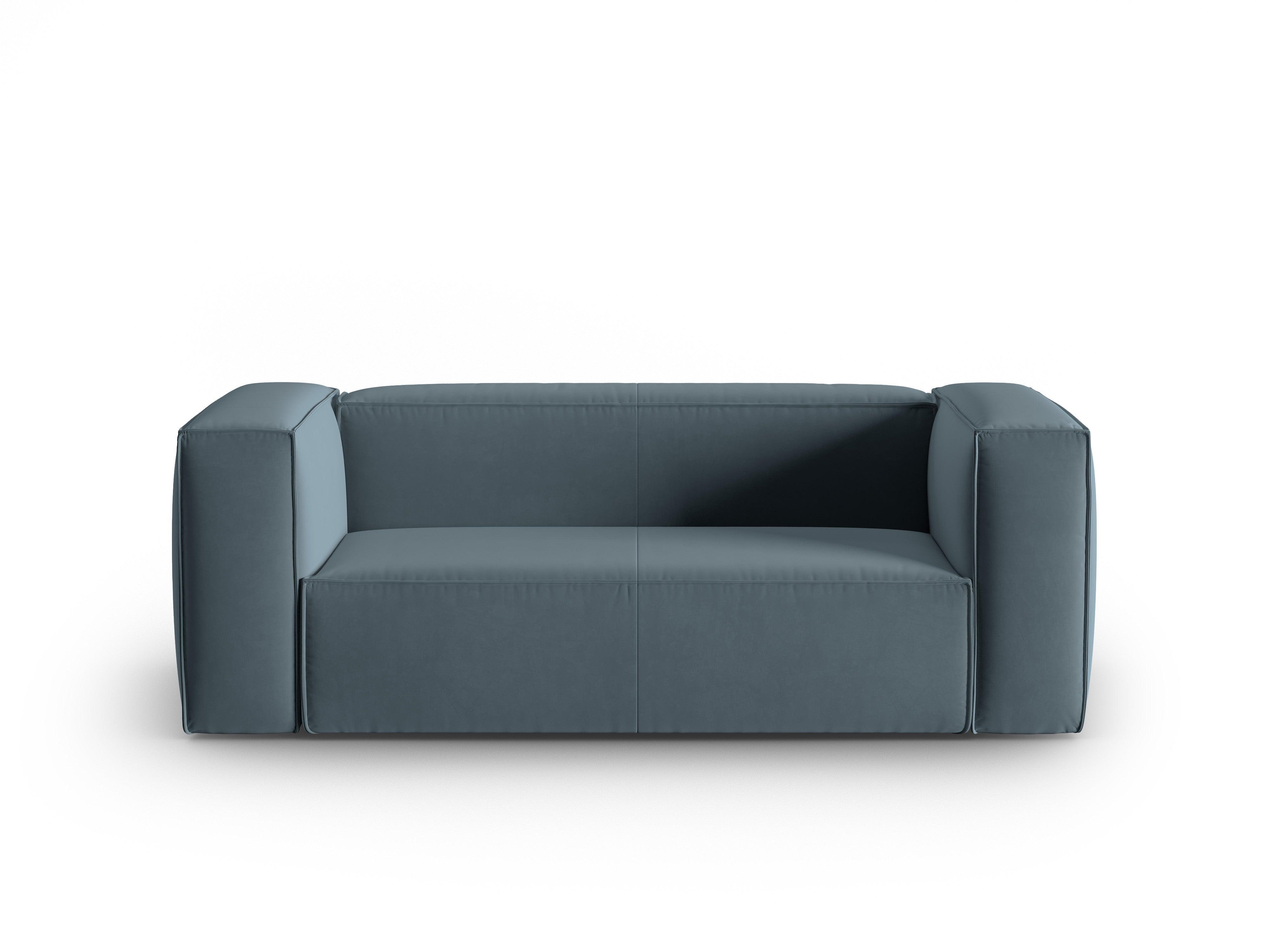 Samt 2-Sitzer-Sofa MACKAY blau