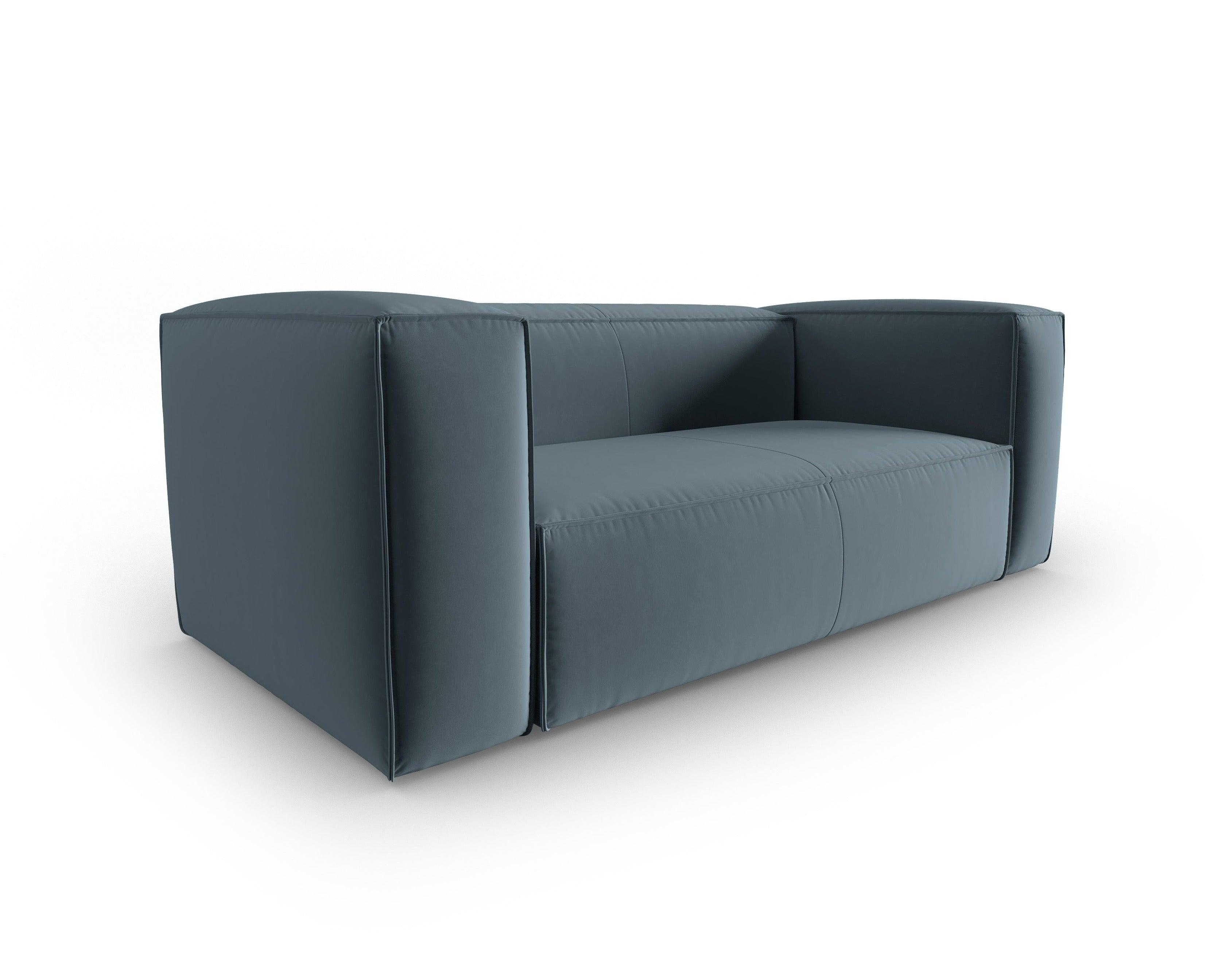 Samt 2-Sitzer-Sofa MACKAY blau