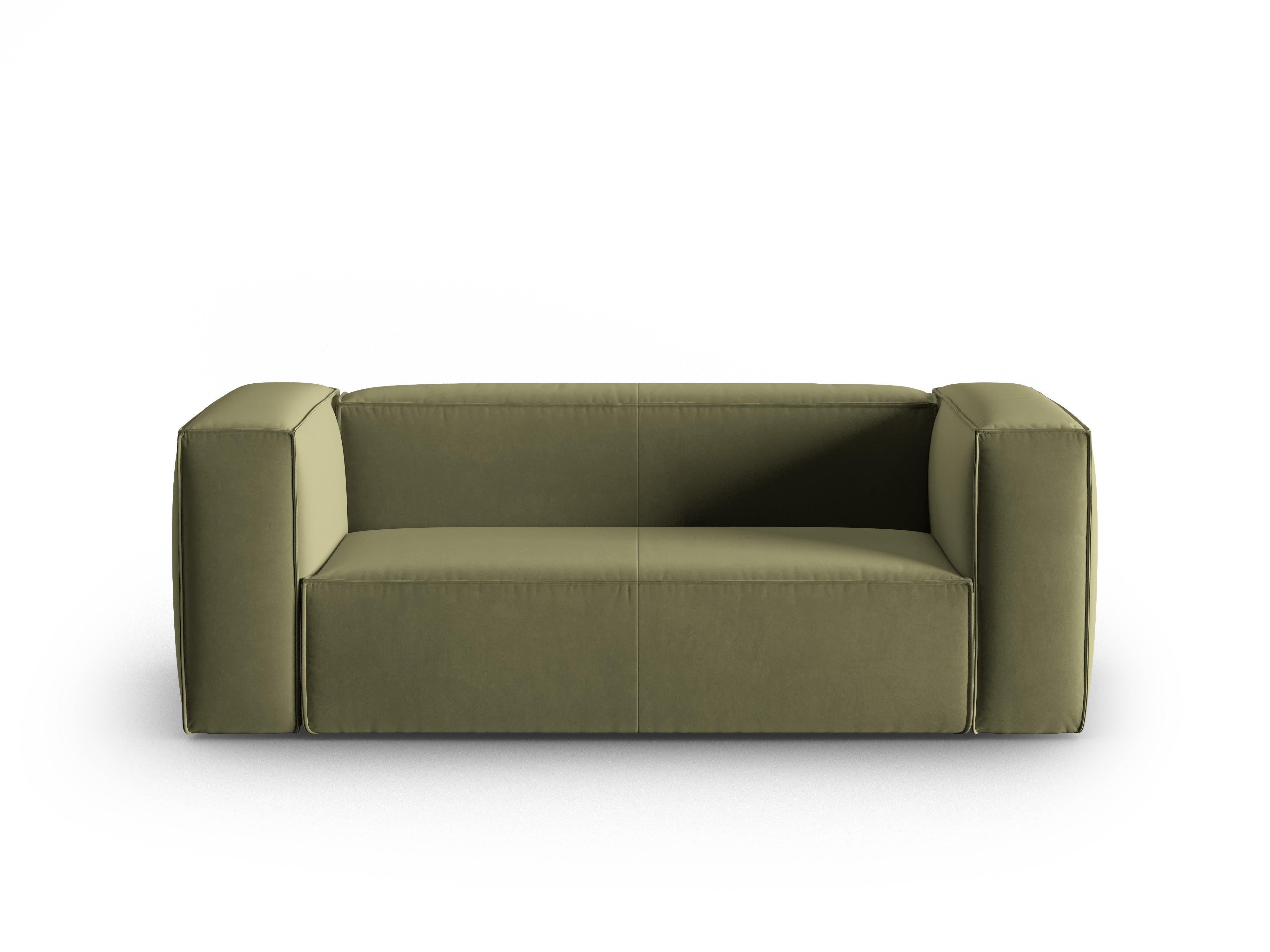 Samt 2-Sitzer-Sofa MACKAY hellgrün