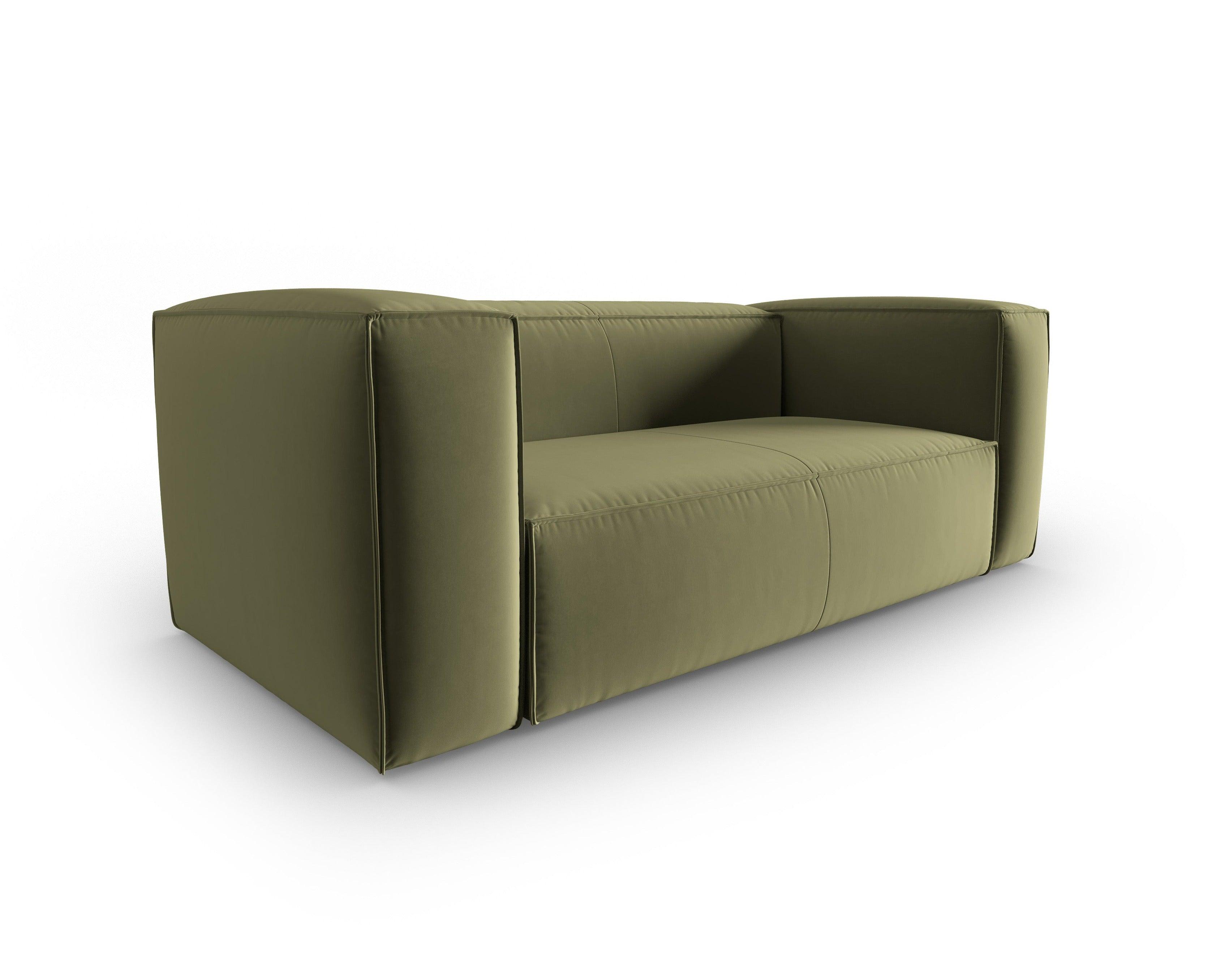 Samt 2-Sitzer-Sofa MACKAY hellgrün