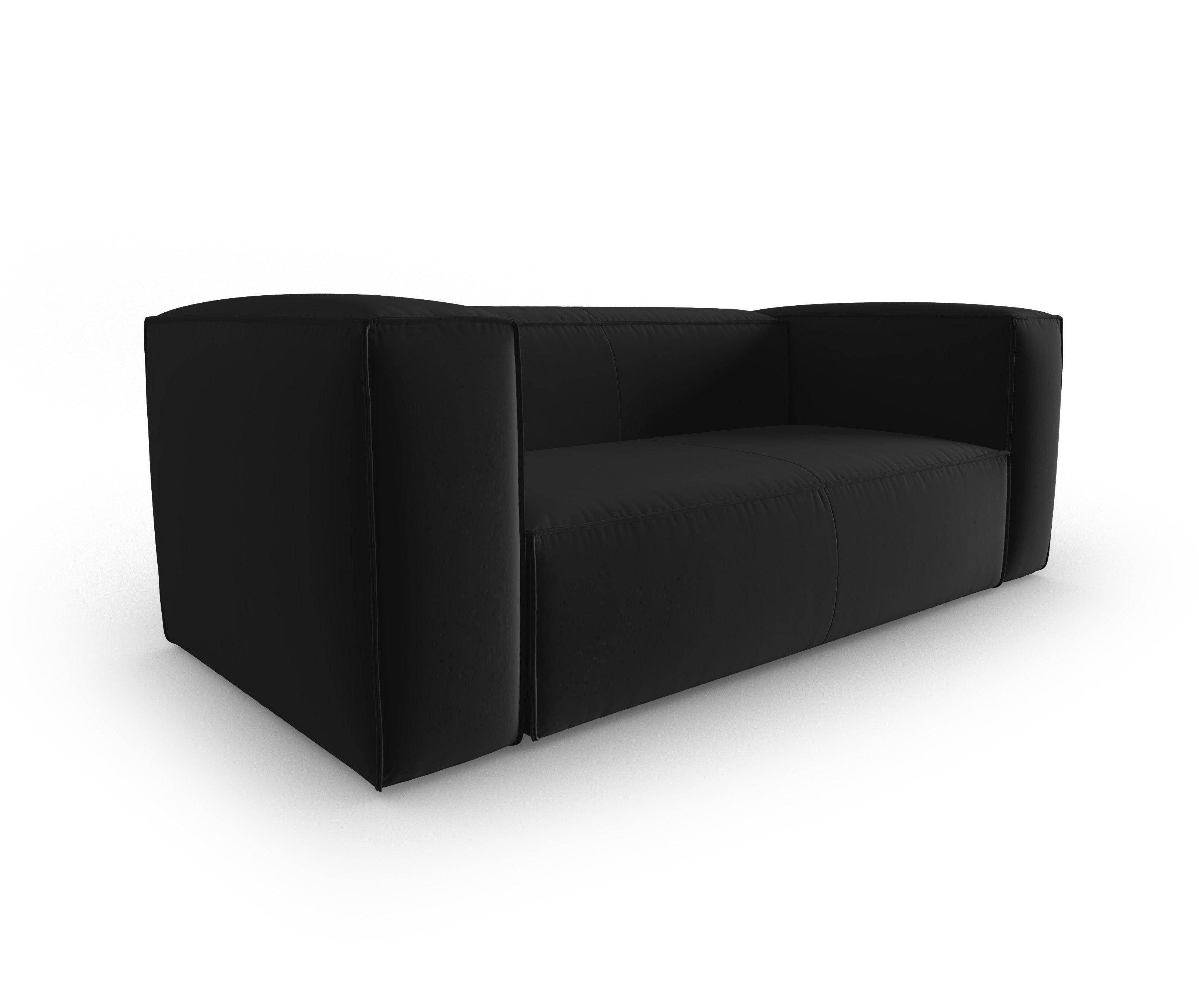 Samt 2-Sitzer Sofa MACKAY schwarz