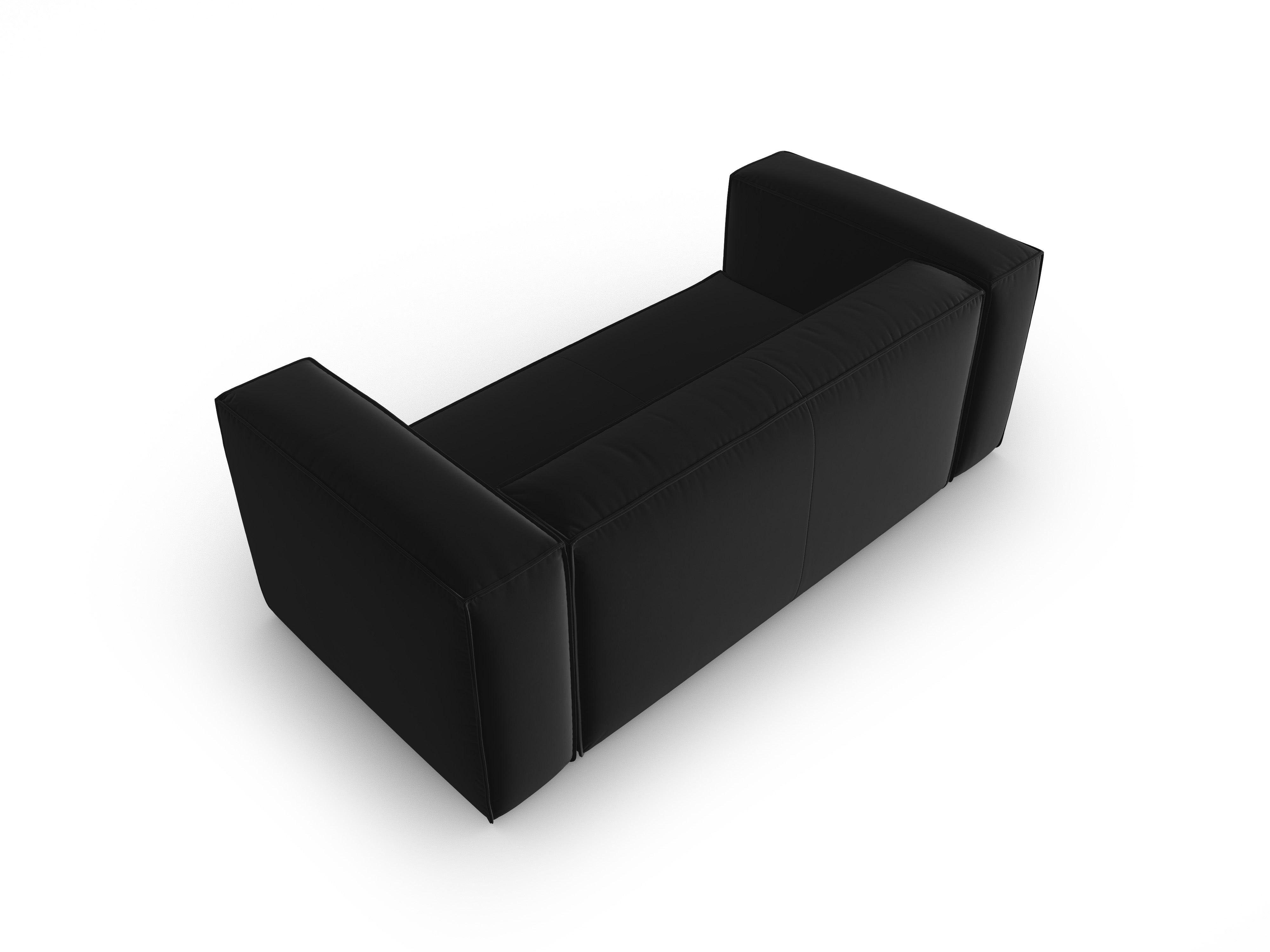 Samt 2-Sitzer Sofa MACKAY schwarz