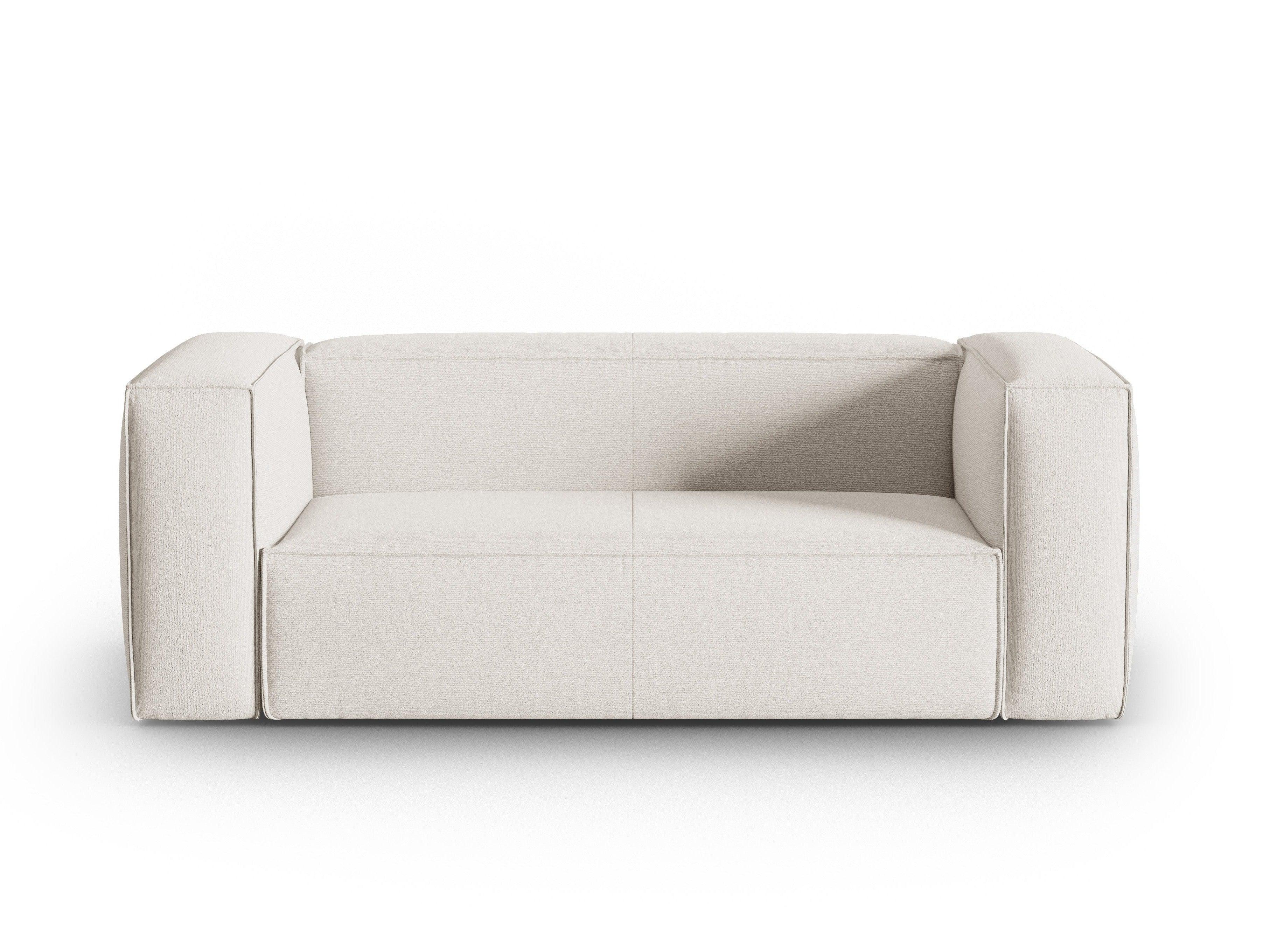 2-Sitzer-Sofa MACKAY elfenbeinfarbener Bouclé