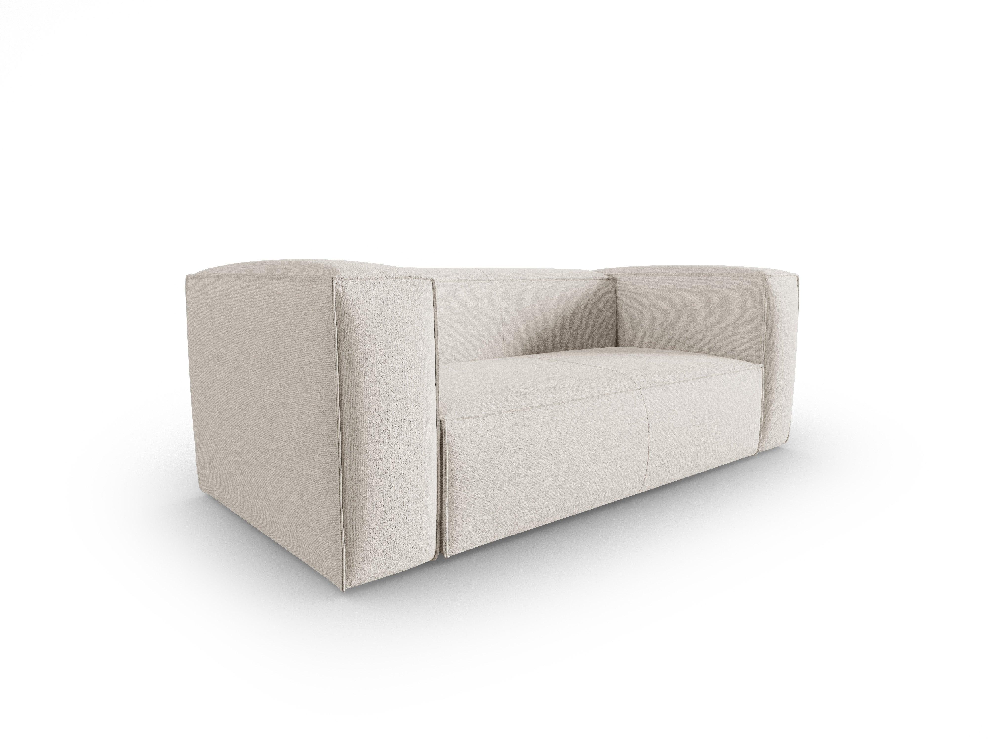 2-Sitzer-Sofa MACKAY elfenbeinfarbener Bouclé