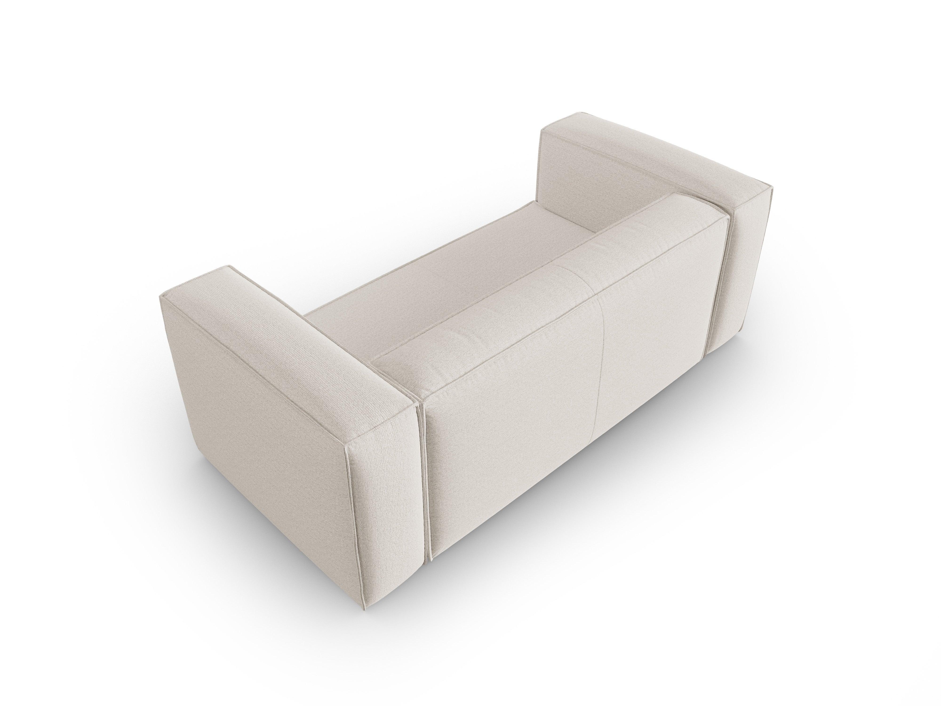 2-Sitzer-Sofa MACKAY elfenbeinfarbener Bouclé