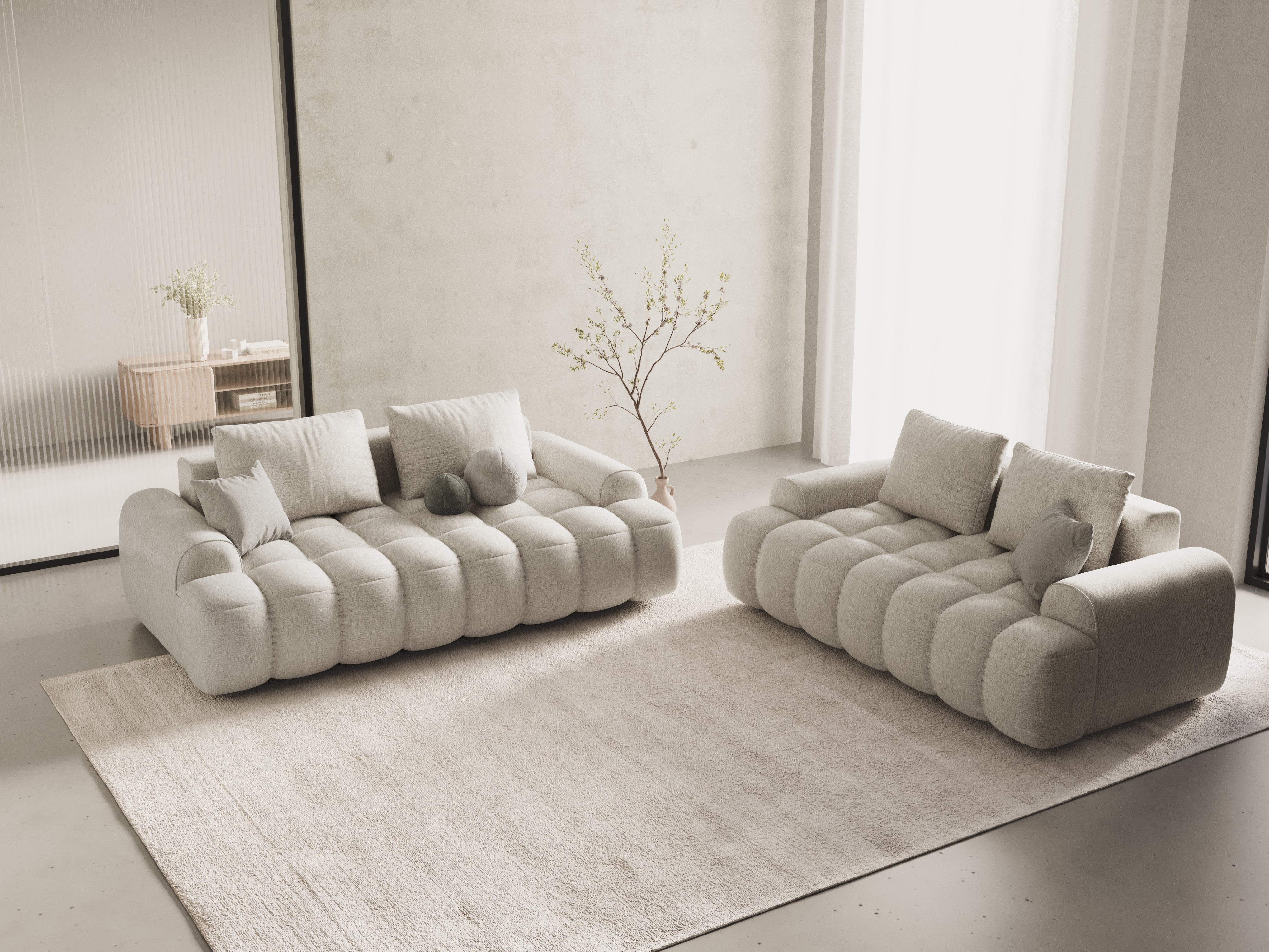 Sofa 2-Sitzer LINZ creme