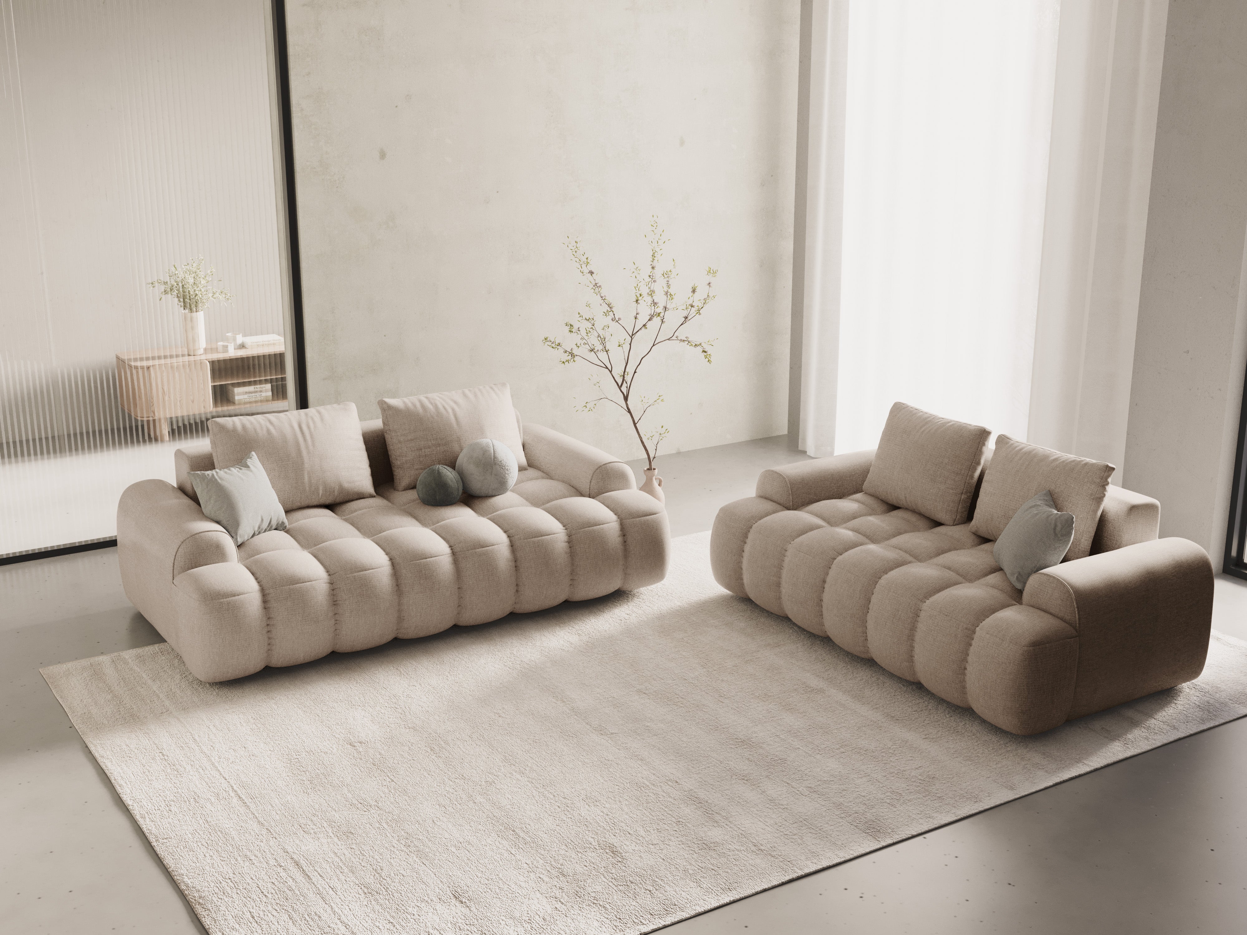 Sofa 2-Sitzer LINZ sandfarben