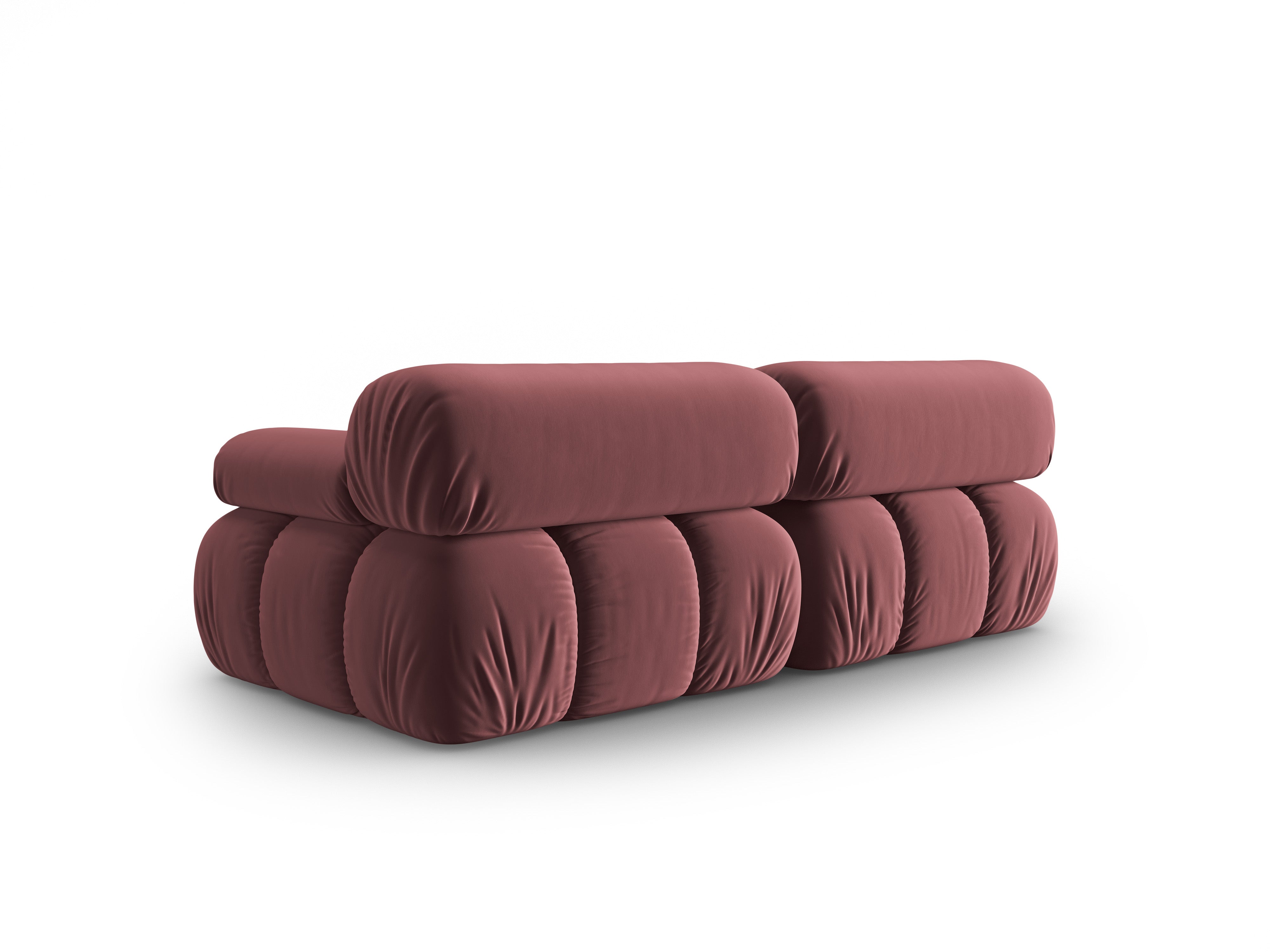 CORTINA Pink Velvet 2-Seater Sofa