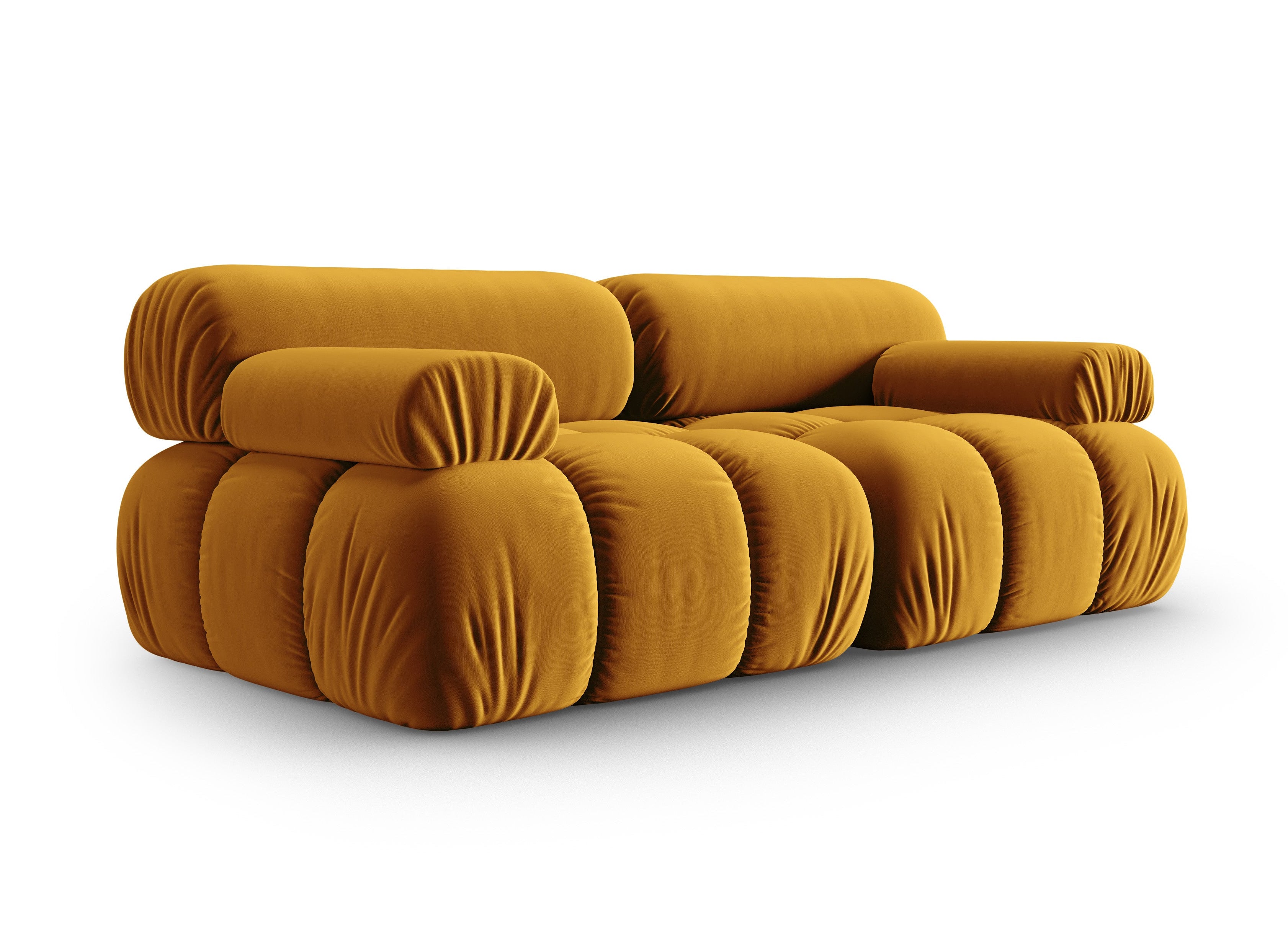 CORTINA Yellow Velvet 2-Seater Sofa