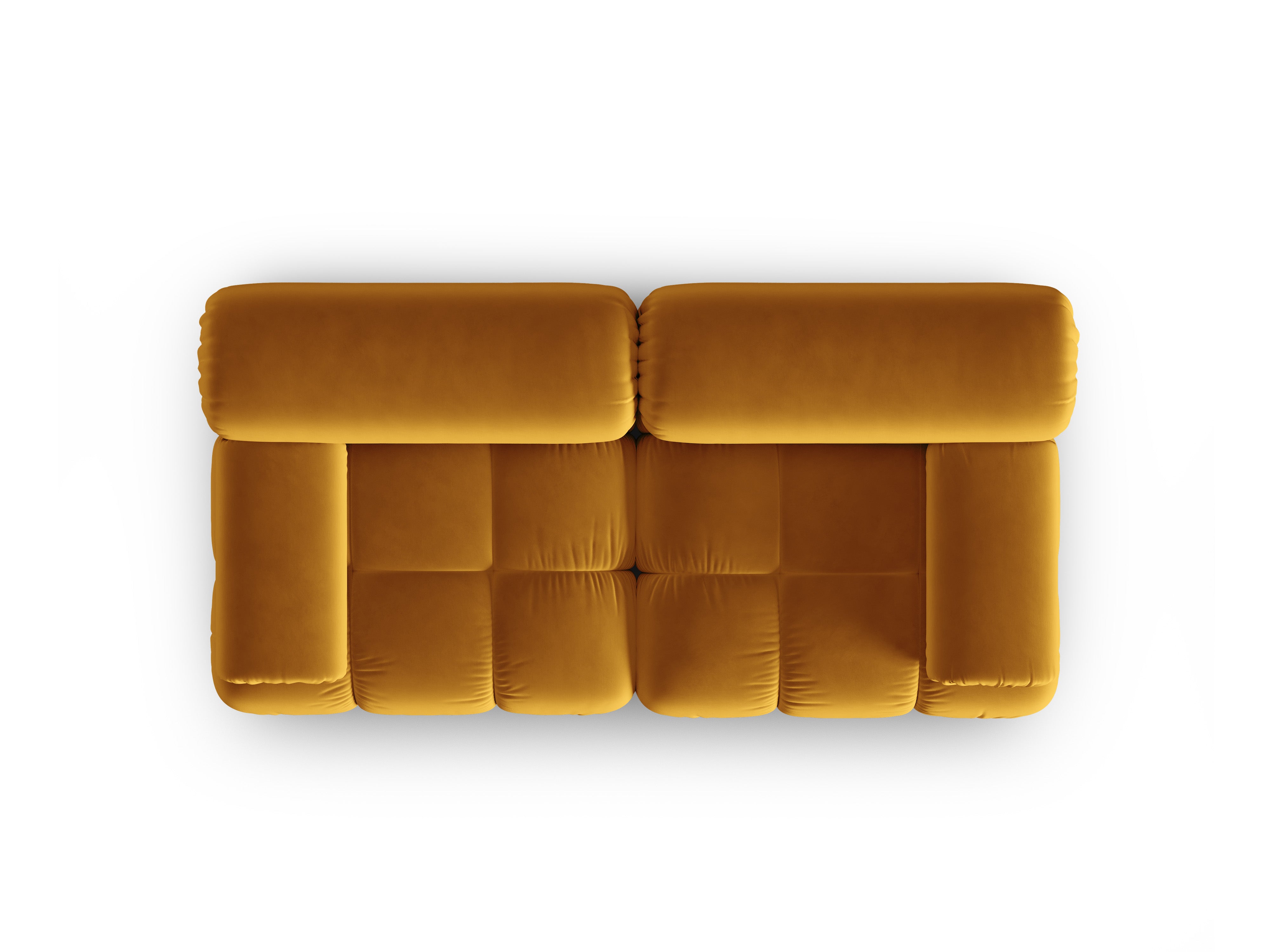 CORTINA Yellow Velvet 2-Seater Sofa