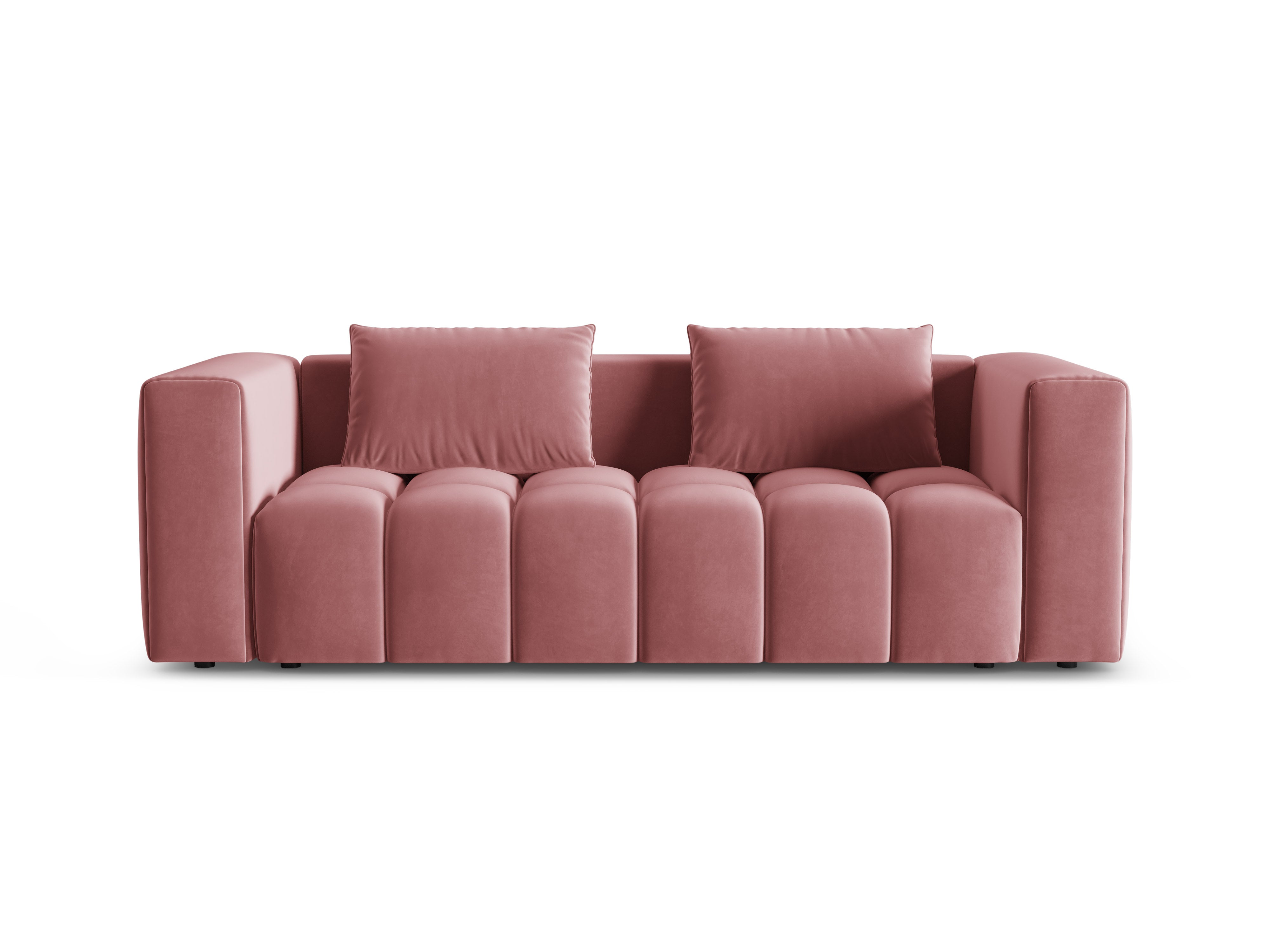 Sofa aus Samt für 3 Personen mit Schlaffunktion VERONA flamingorosa