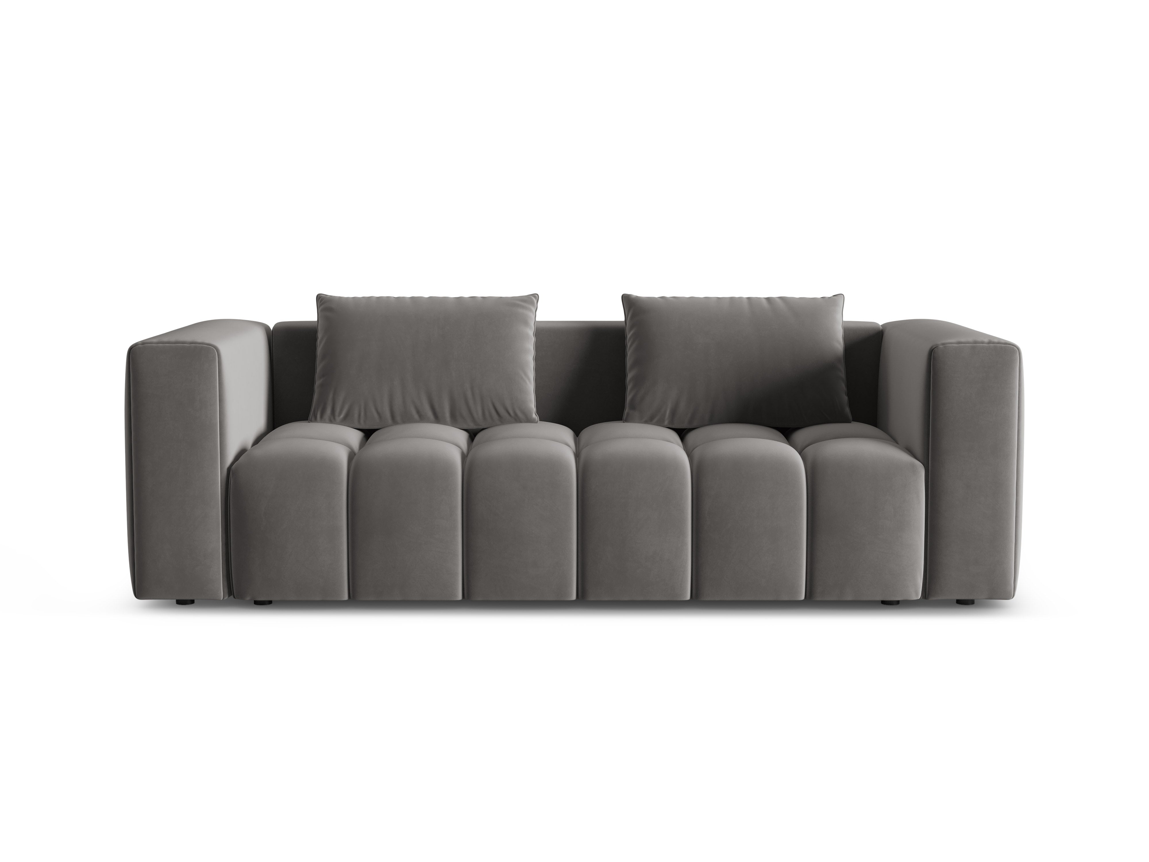 Velvet 3-Seater Sofa with Sleeping Function VERONA Gray