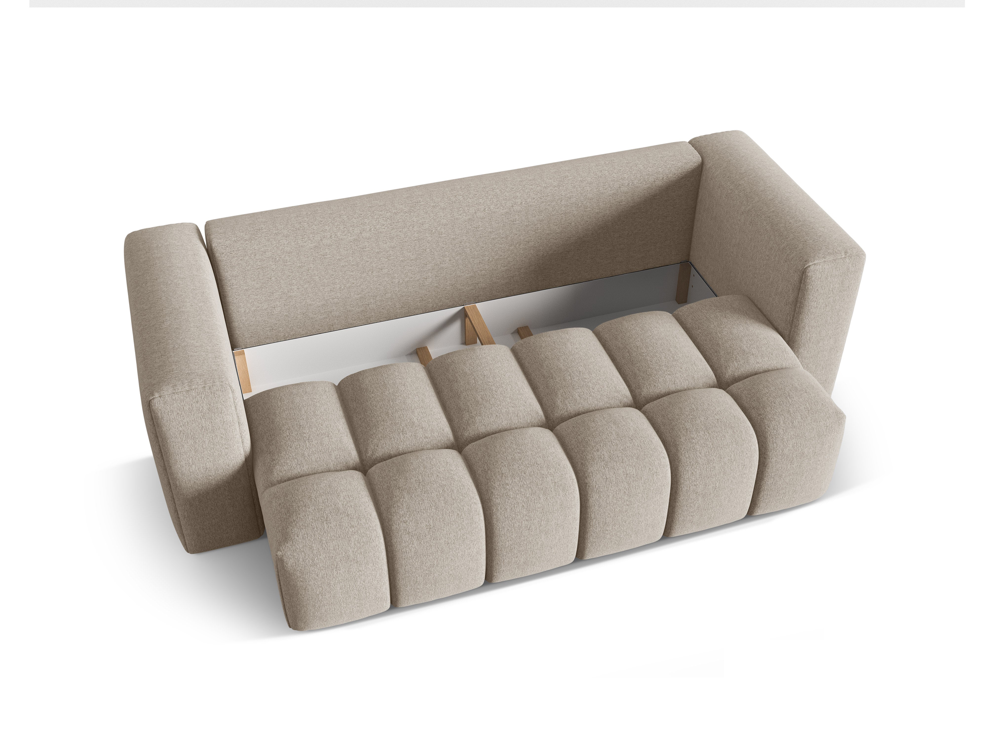 Sofa für 3 Personen mit Schlaffunktion VERONA sandfarben