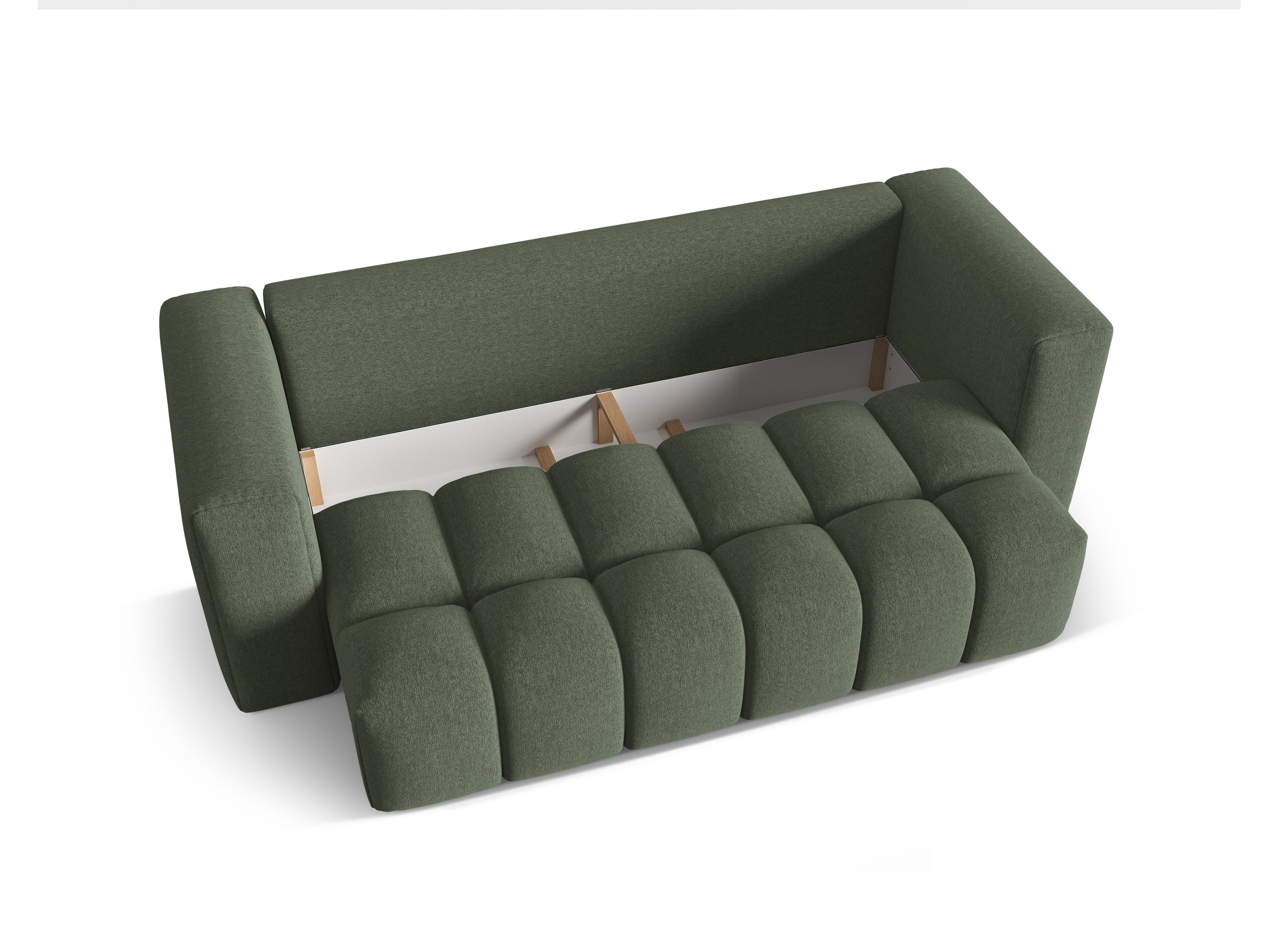 Sofa für 3 Personen mit Schlaffunktion VERONA olivgrün