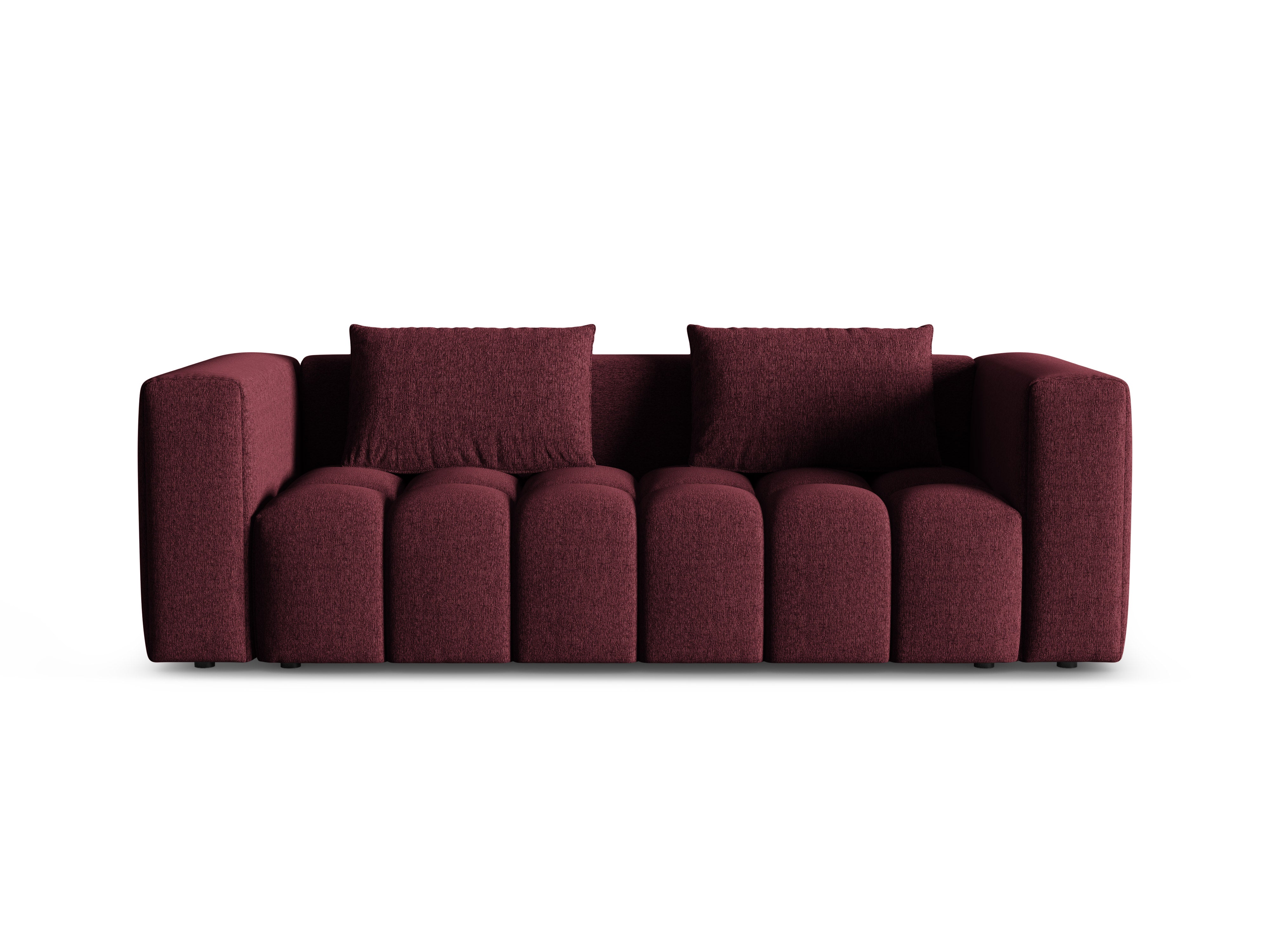 Sofa für 3 Personen mit Schlaffunktion VERONA burgunderrot