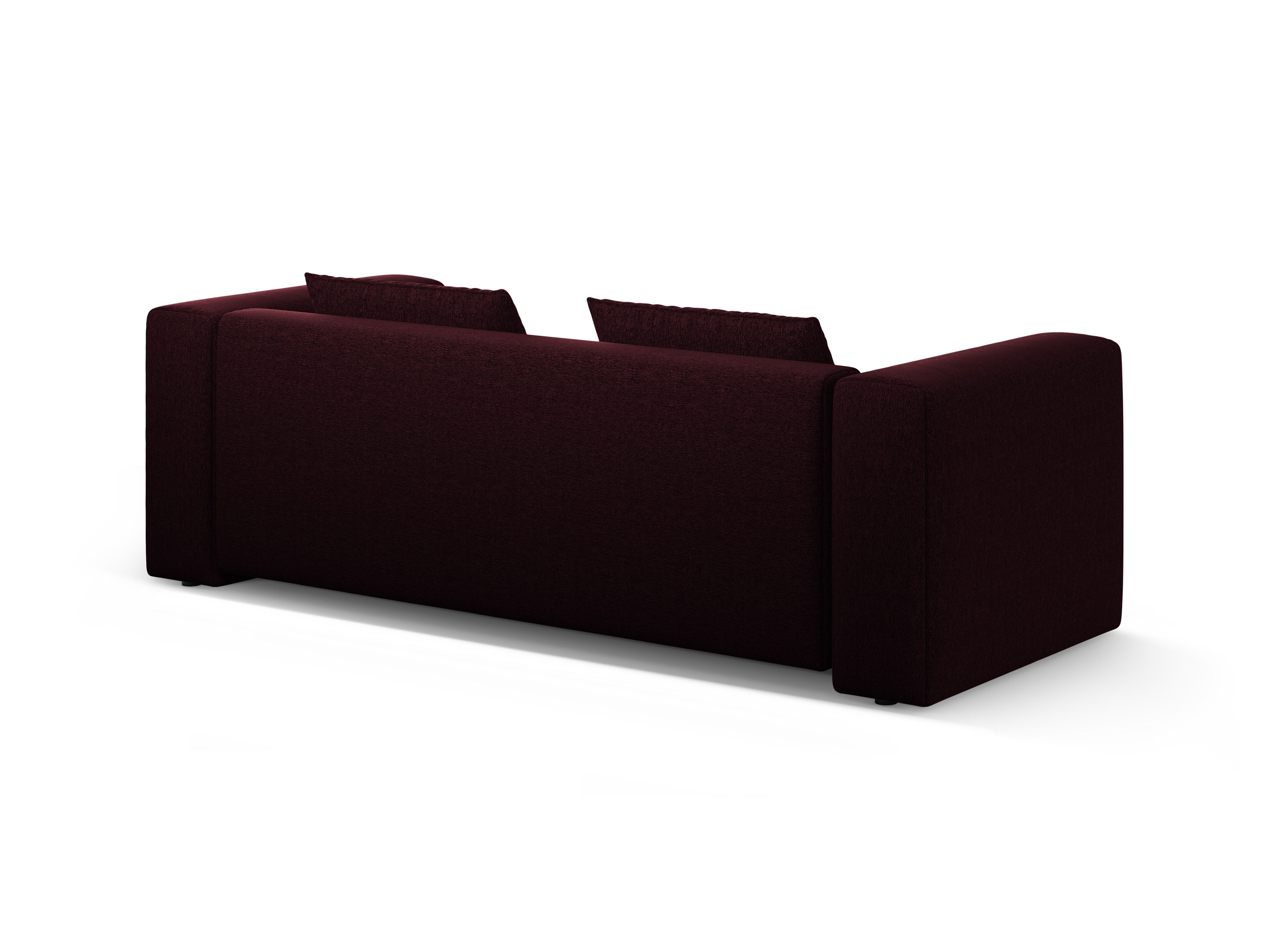 Sofa für 3 Personen mit Schlaffunktion VERONA burgunderrot