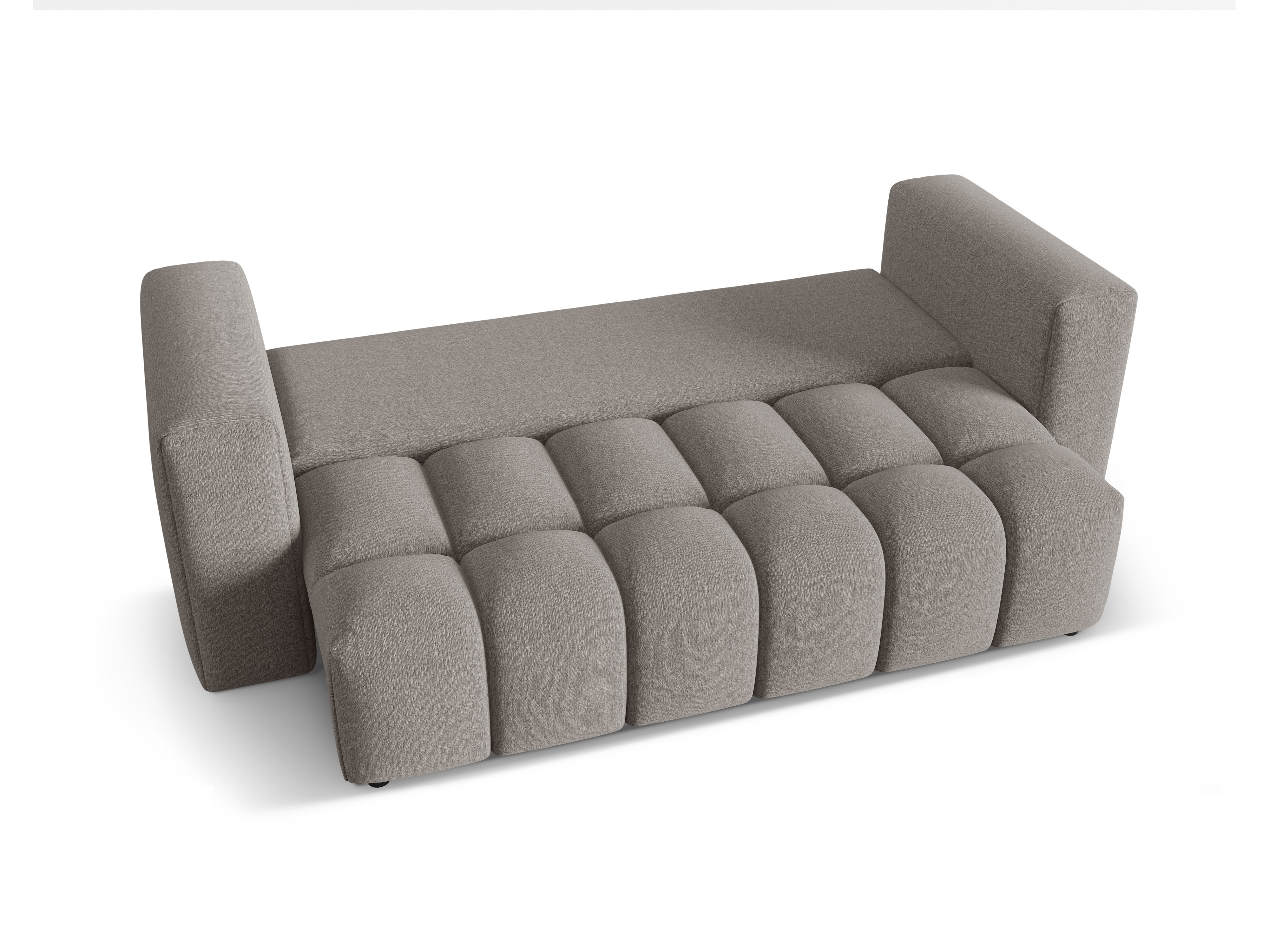 3-Seater Sofa with Sleeping Function VERONA Warm Gray
