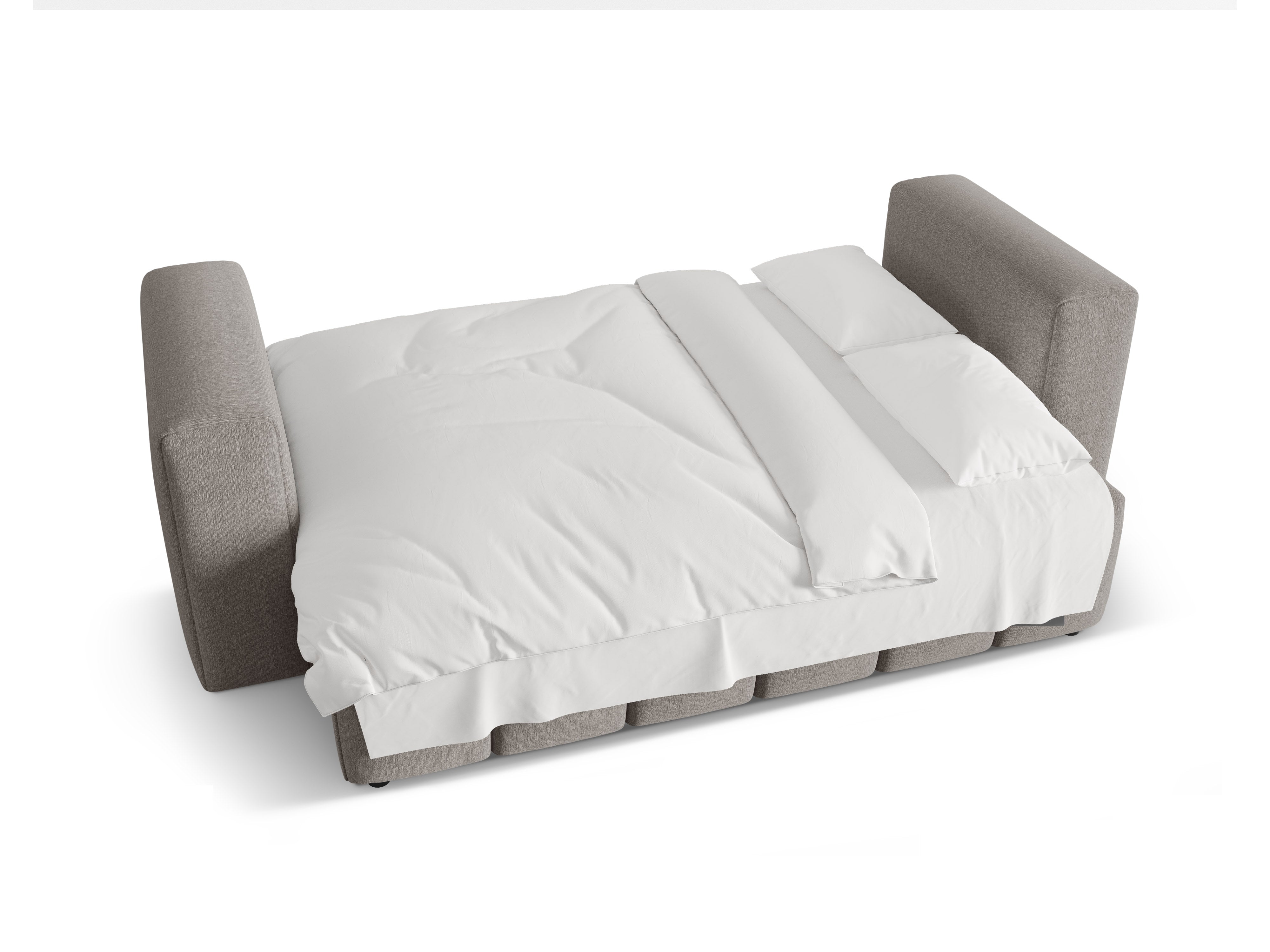 Sofa für 3 Personen mit Schlaffunktion VERONA warmgrau