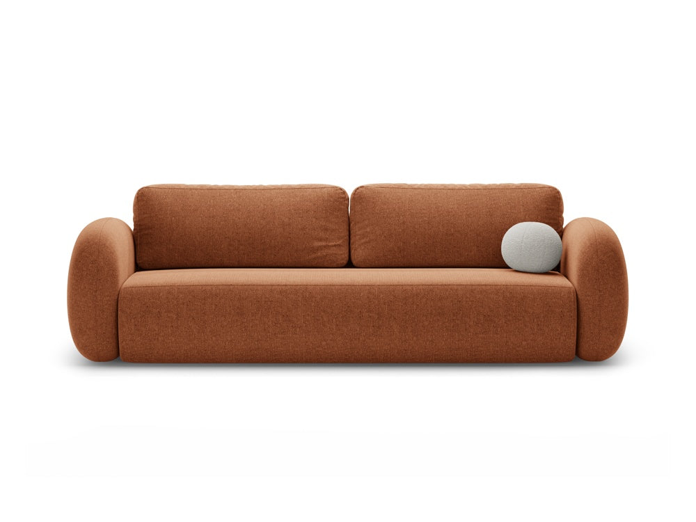 Sofa mit Schlaf-Funktion 3-sitzig TONALE ziegelrot