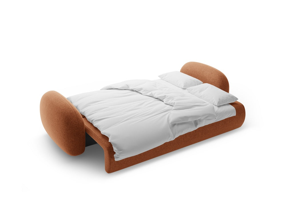 Sofa mit Schlaf-Funktion 3-sitzig TONALE ziegelrot