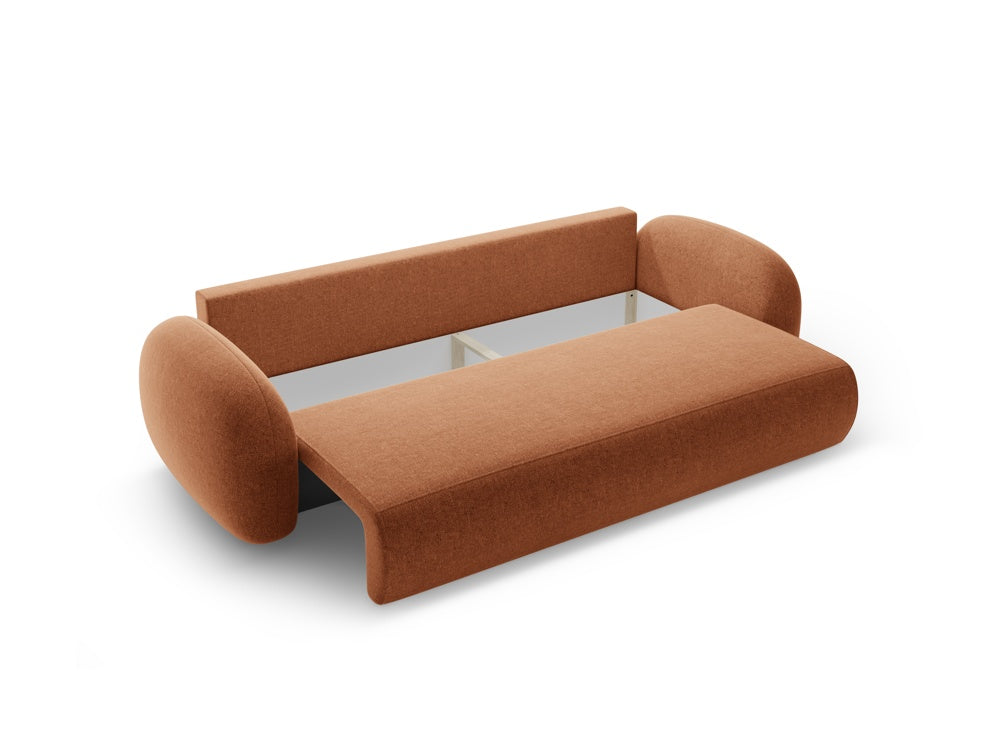 Sofa mit Schlaf-Funktion 3-sitzig TONALE ziegelrot