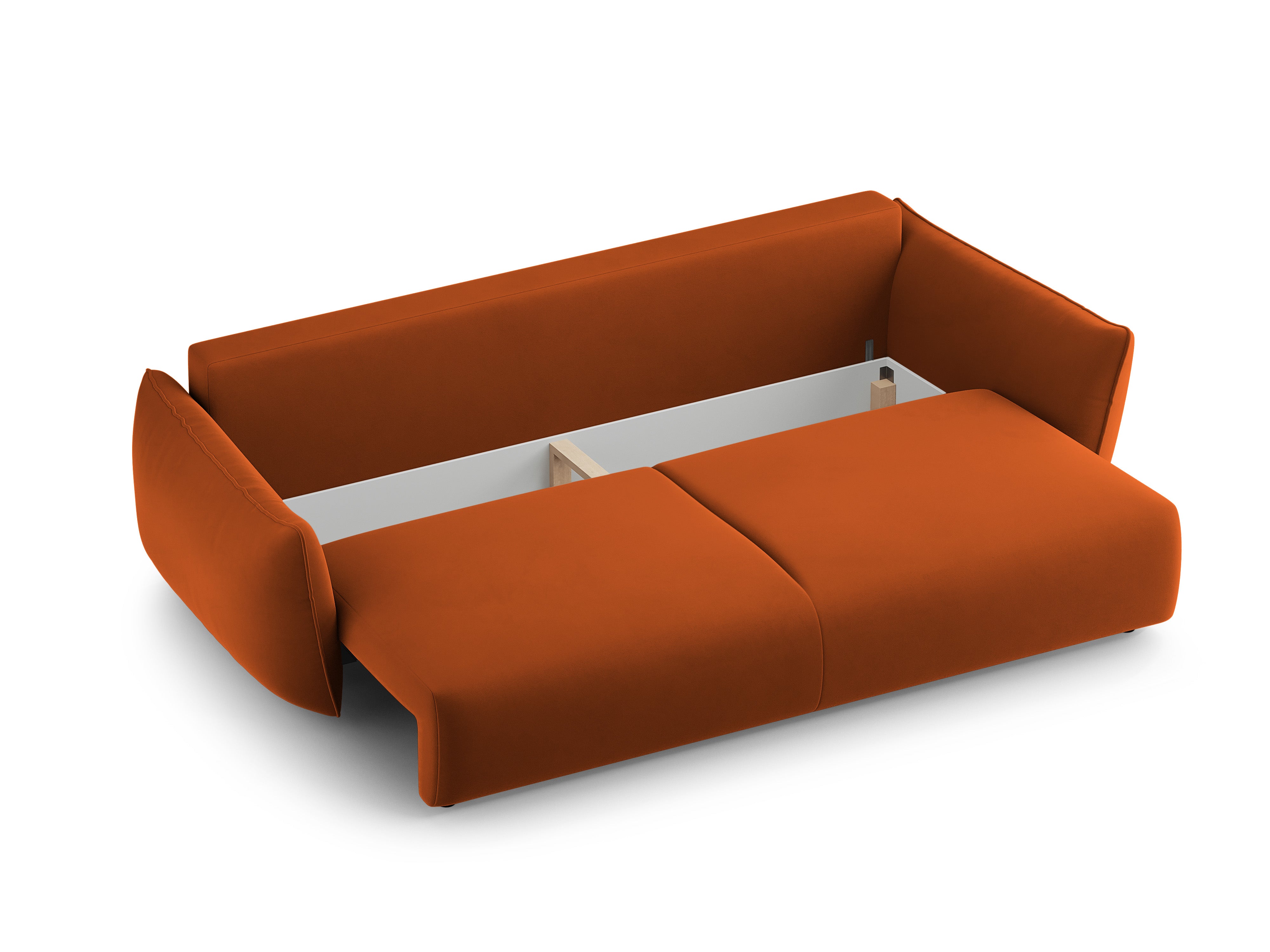 Velvet sofa with a sleeping function MATERA brick