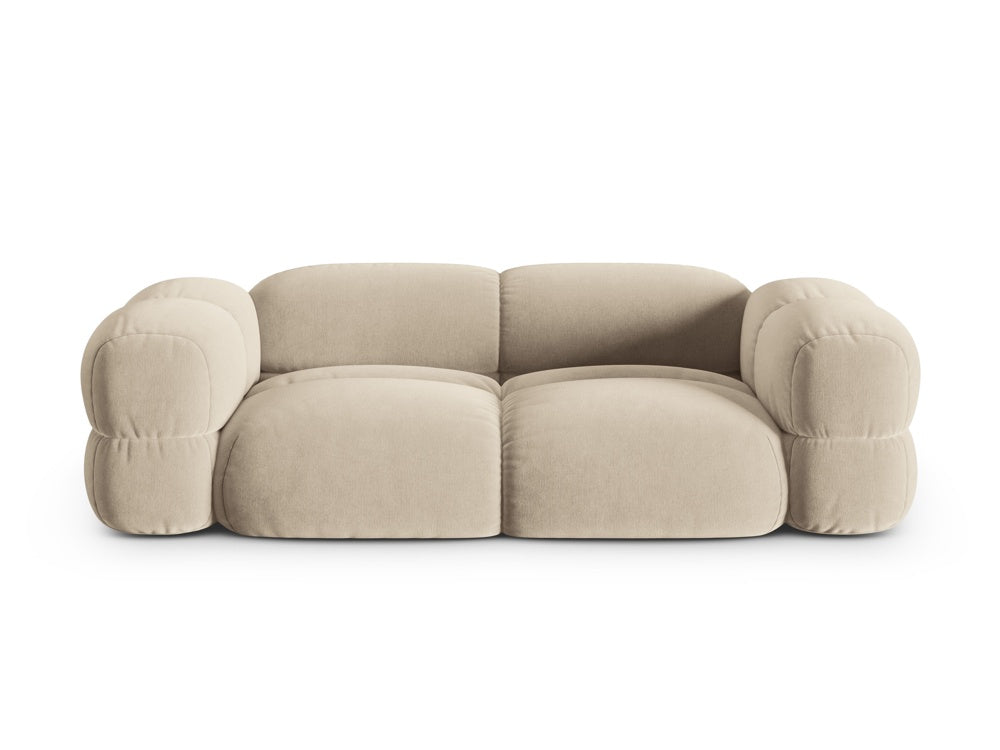 Sofa 3-sitzig aus Samt LORETTO beige